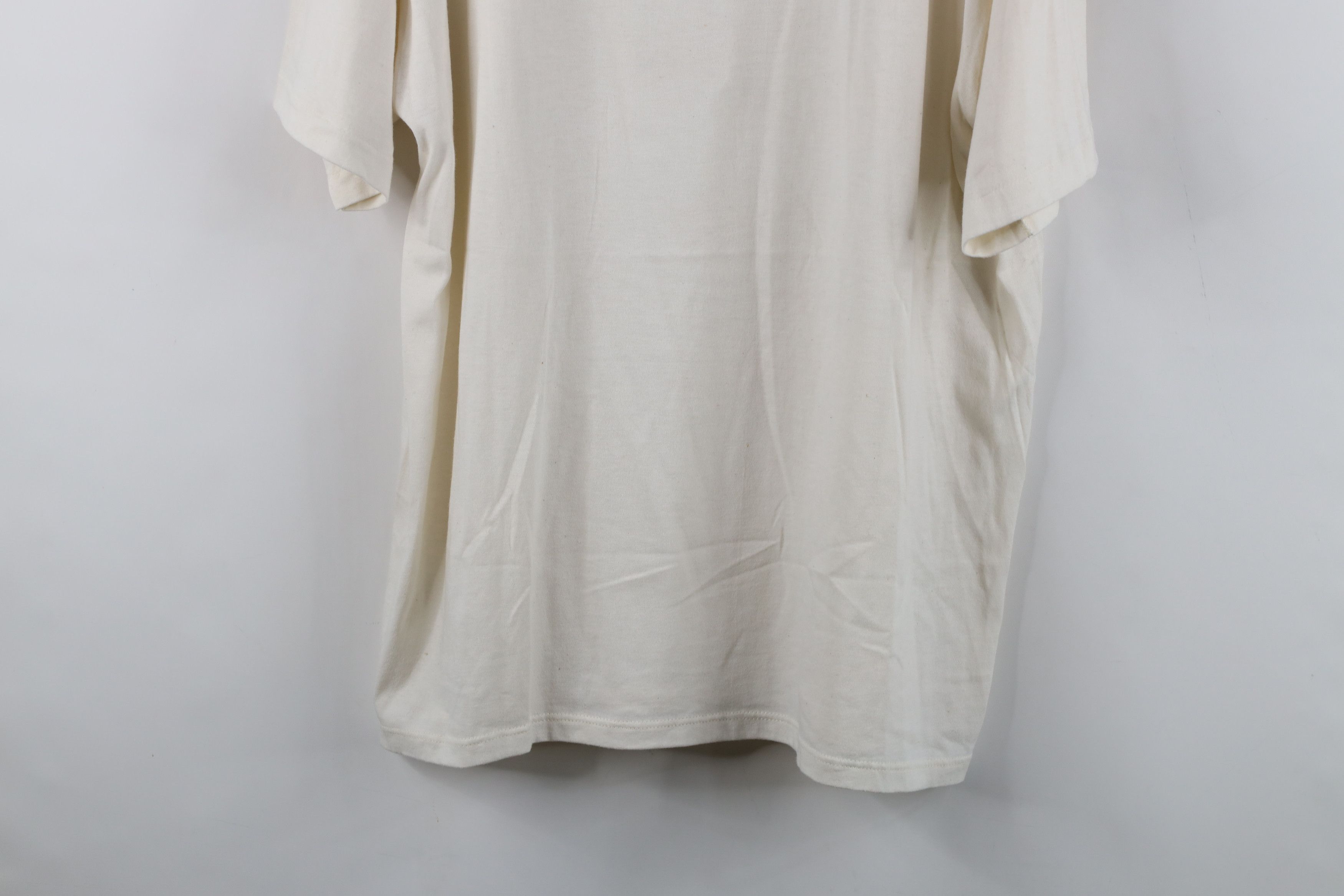 Vintage Vintage 90s Streetwear Blank Short Sleeve T-Shirt Beige USA Size US XXL / EU 58 / 5 - 3 Thumbnail