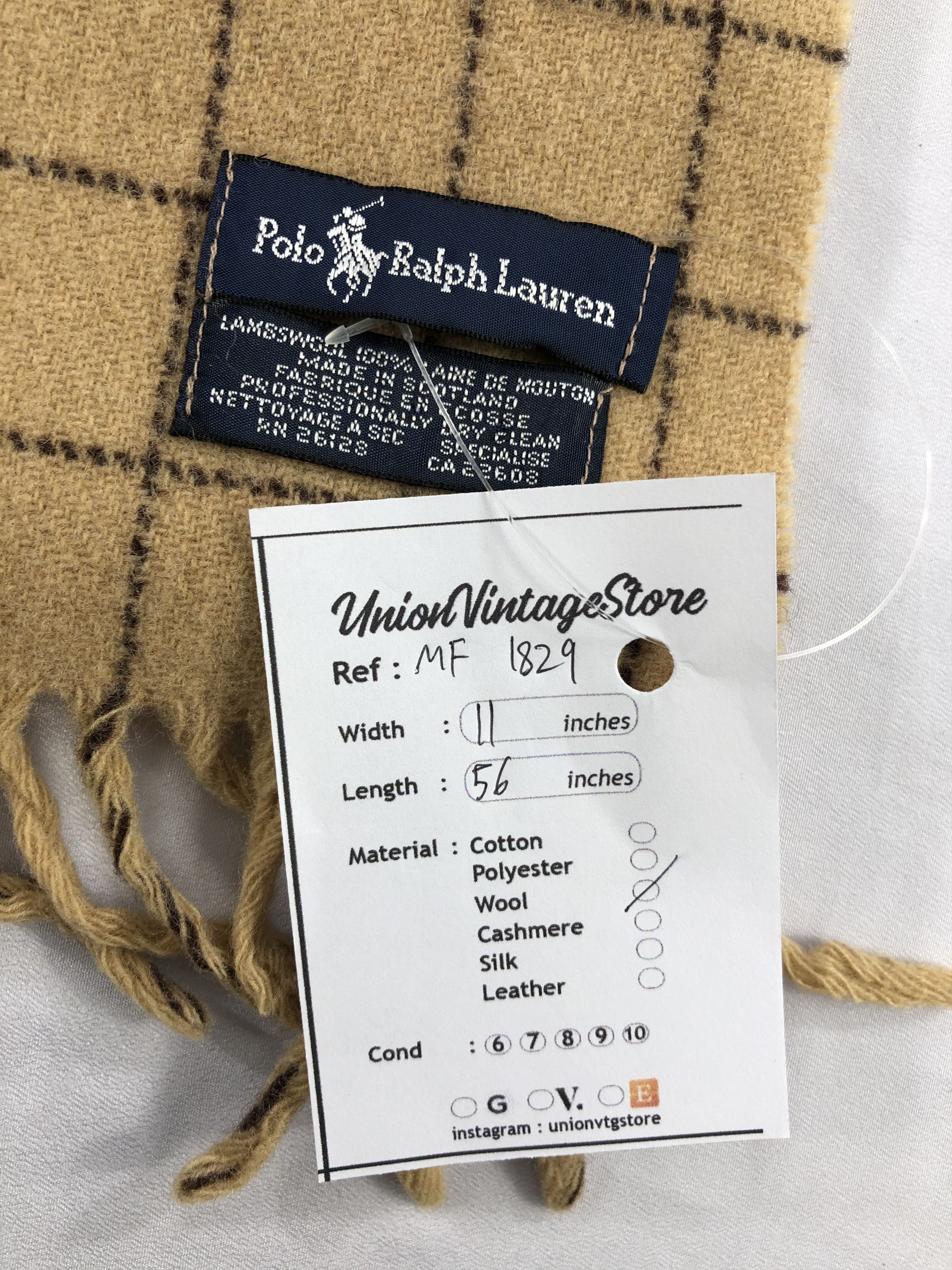 Polo Ralph Lauren Vintage Polo Ralph Lauren Scarf/Muffler/Neckwear MF1829 Size ONE SIZE - 6 Thumbnail