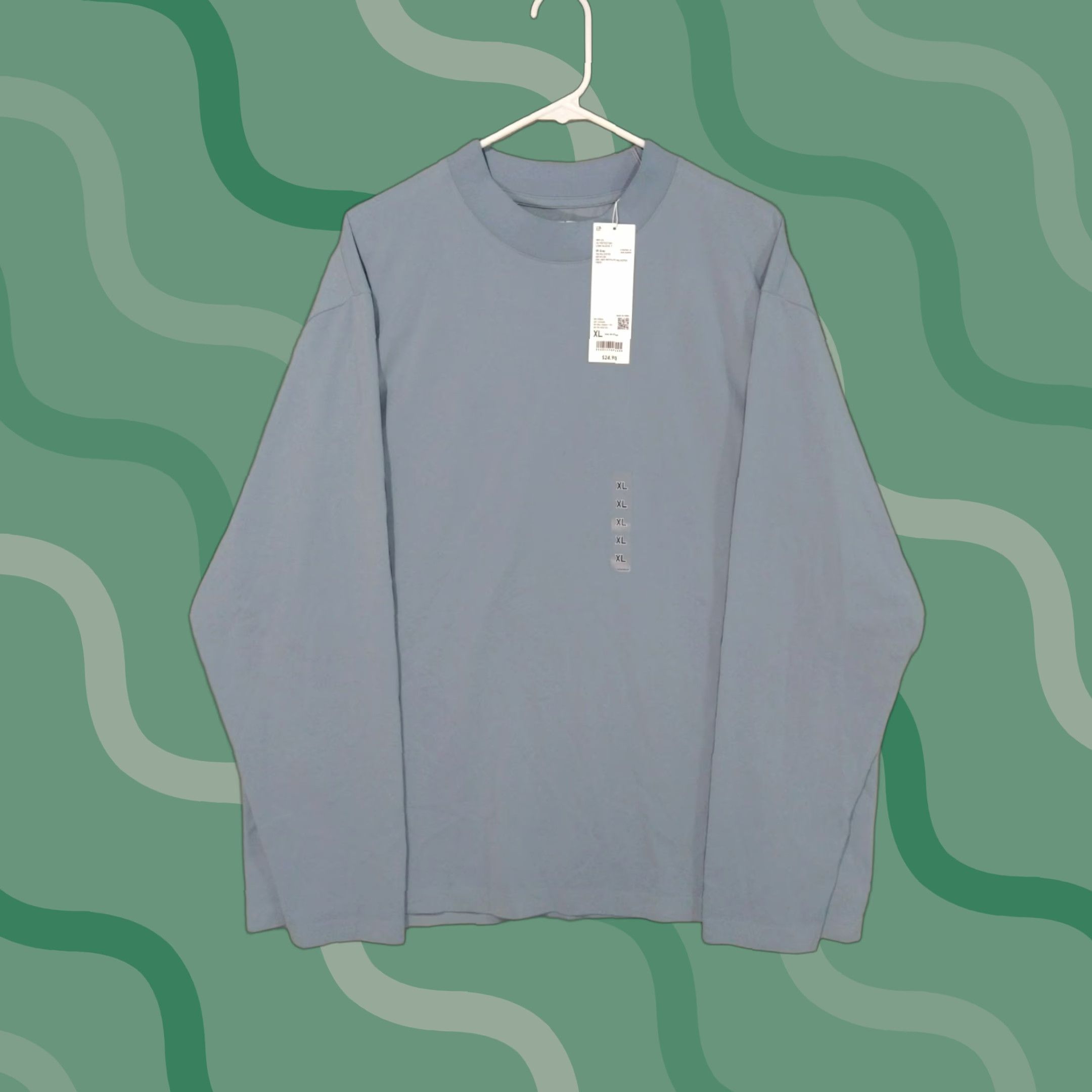 Uniqlo Uniqlo Shirt Mens XL Gray Dry Ex Crew Neck Long Sleeve UV Protection Size US XL / EU 56 / 4 - 1 Thumbnail