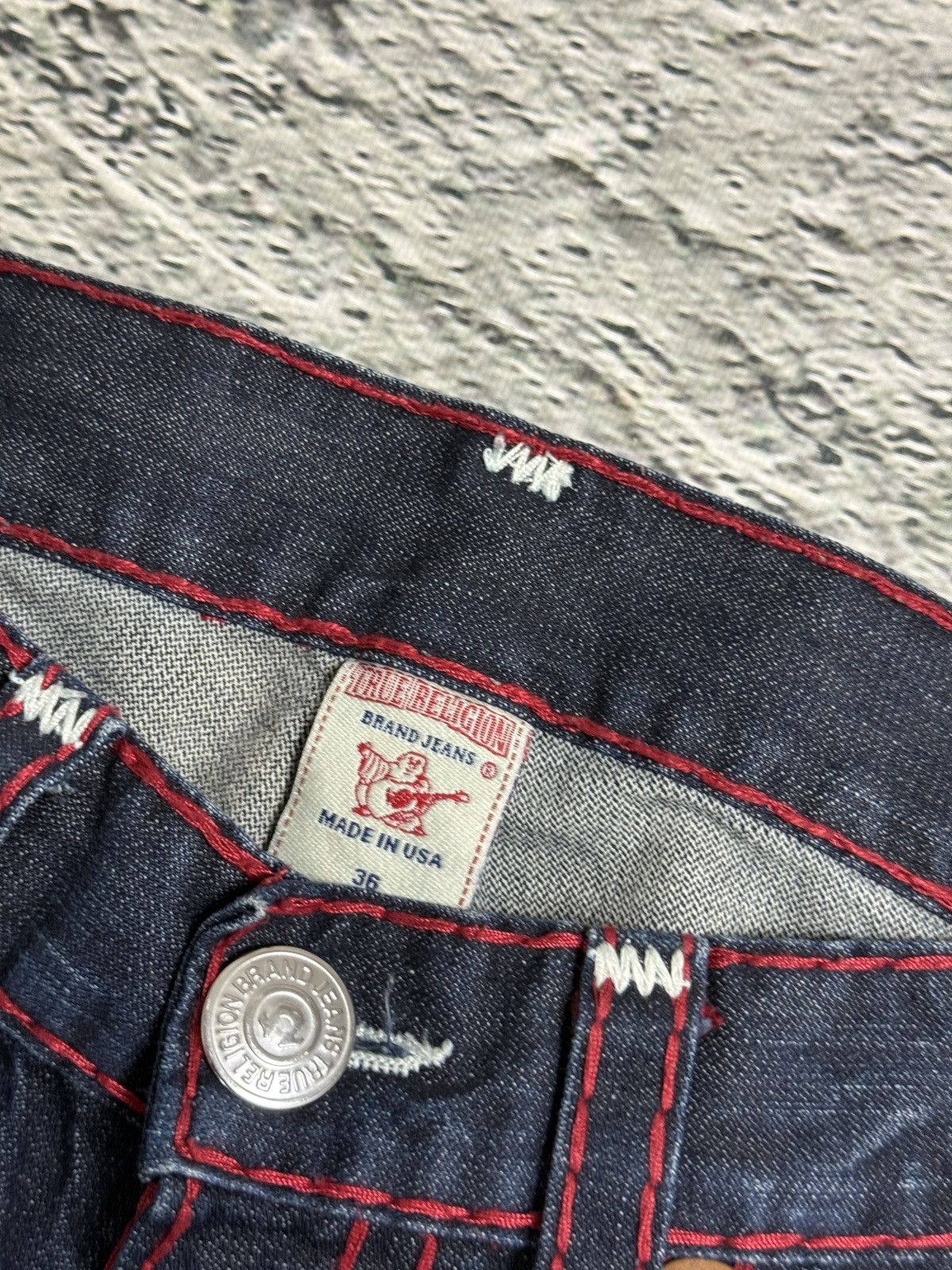 True Religion True Religion jeans straight vintage denim pants navy red Size US 36 / EU 52 - 8 Thumbnail