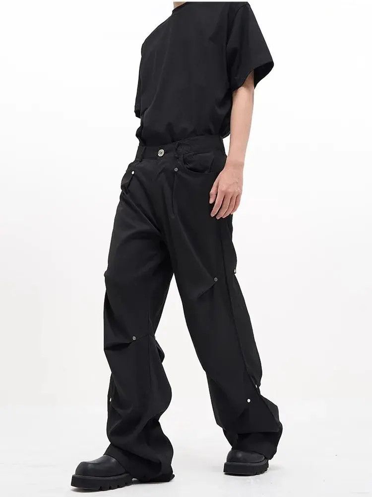 Japanese Brand Cargo baggy flared pleated pants Size US 32 / EU 48 - 3 Thumbnail
