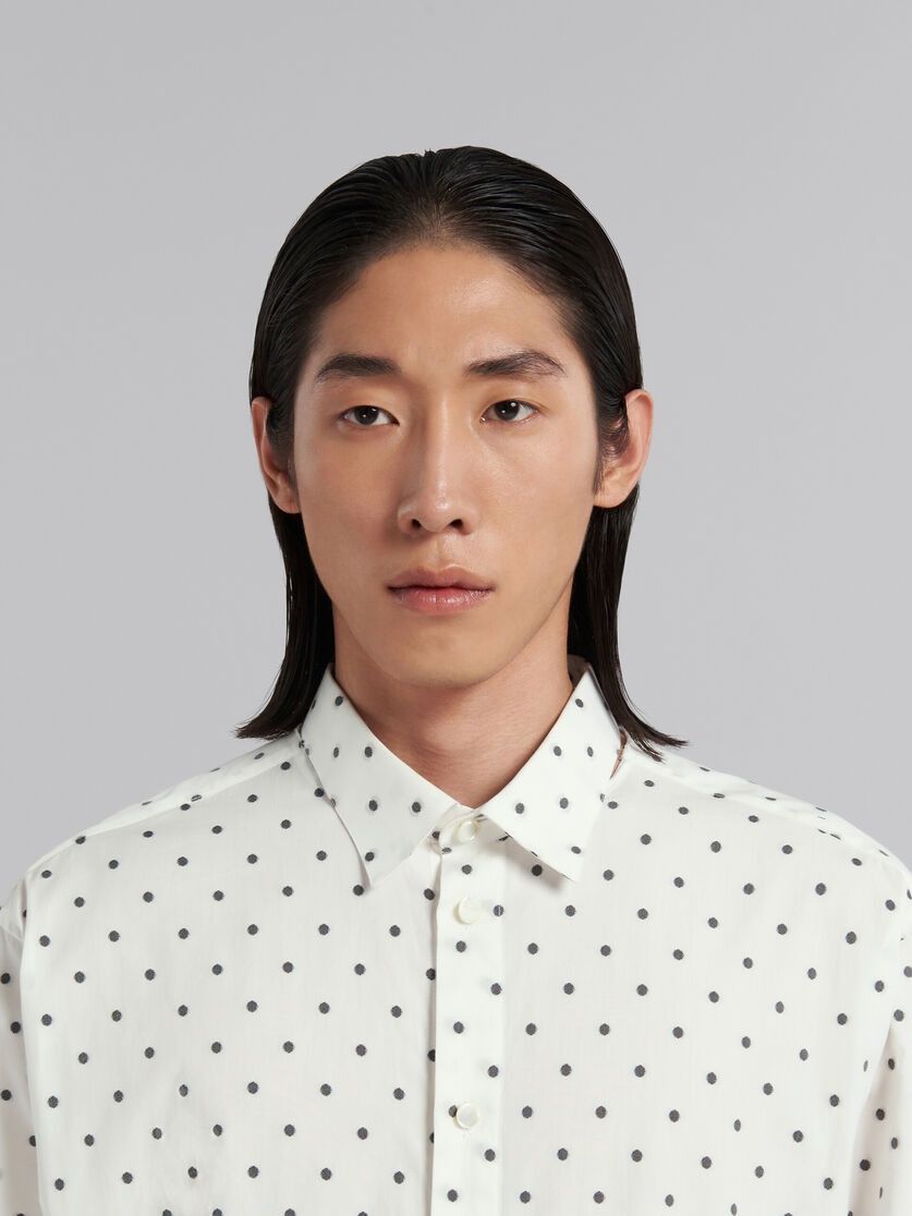 Marni o1w1db10125 Poplin Long Sleeved Shirt Polka Dots in White Size US M / EU 48-50 / 2 - 5 Thumbnail