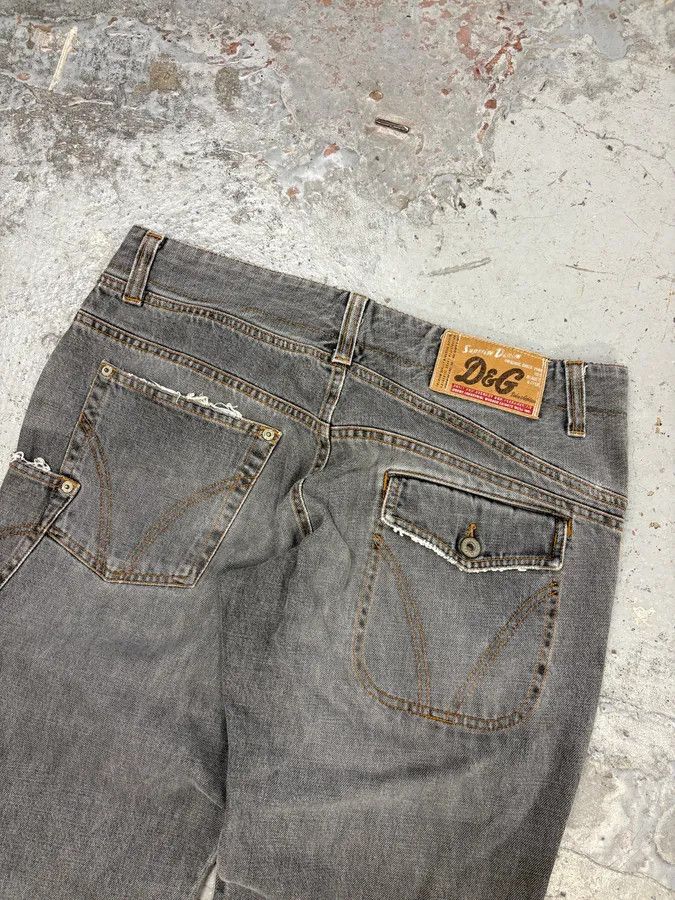 Dolce & Gabbana AW2004 Dolce & Gabbana Grey Asymmetrical Cargo Denim Jeans Size US 32 / EU 48 - 7 Thumbnail