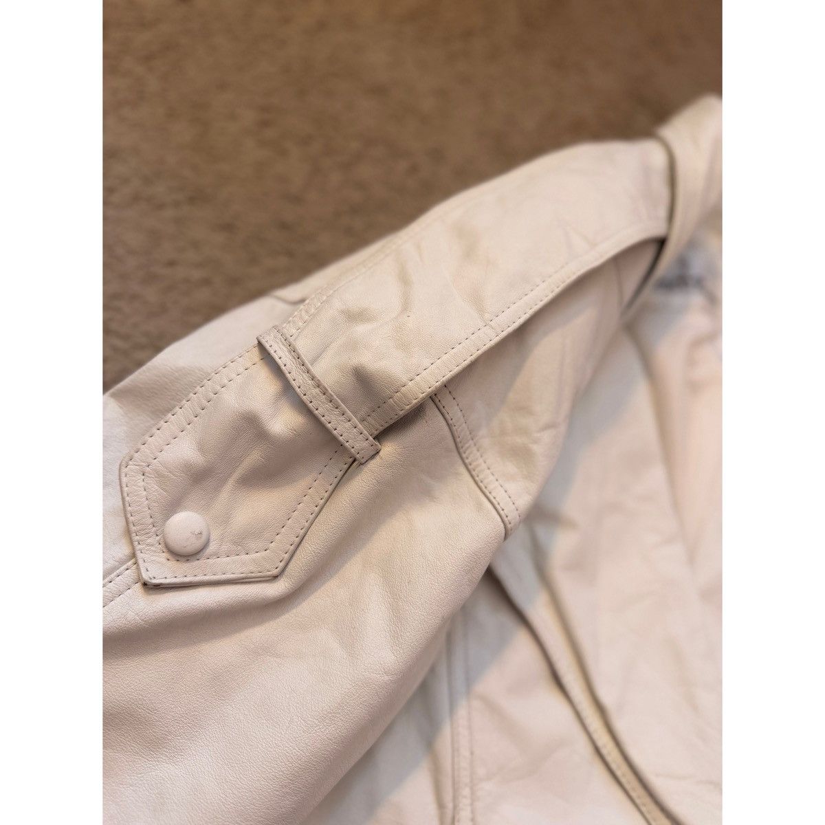Vintage VINTAGE WHITE WILSONS LEATHER 80’S LEATHER JACKET Size US M / EU 48-50 / 2 - 5 Thumbnail