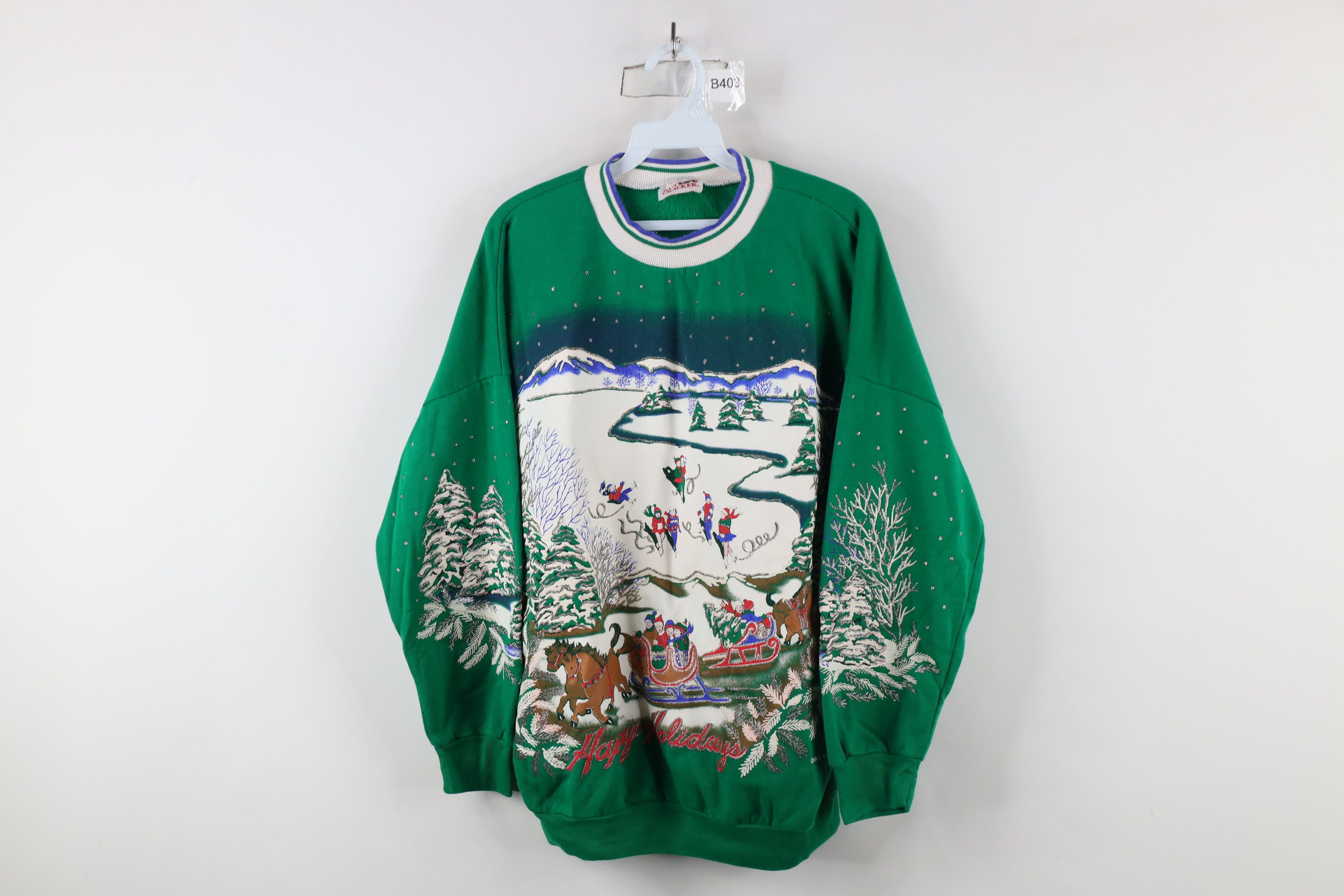 Vintage Vintage 90s Streetwear Christmas Crewneck Sweatshirt USA Size XL / US 12-14 / IT 48-50 - 1 Thumbnail