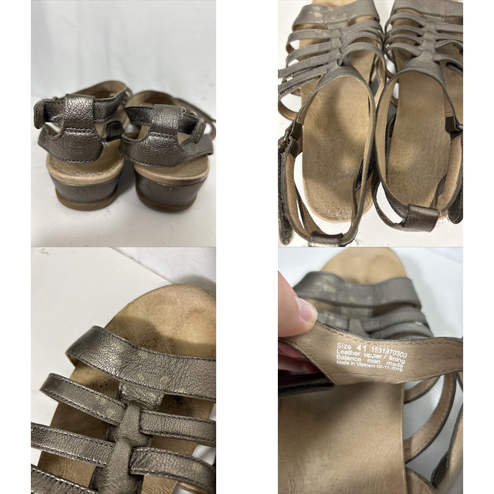 Dansko VINTAGE Dansko Athena Leather Gladiator Sandals Pewter 41 / US 10.5-11 MINT Womens Sandal Size US 10.5 / IT 40.5 - 8 Thumbnail
