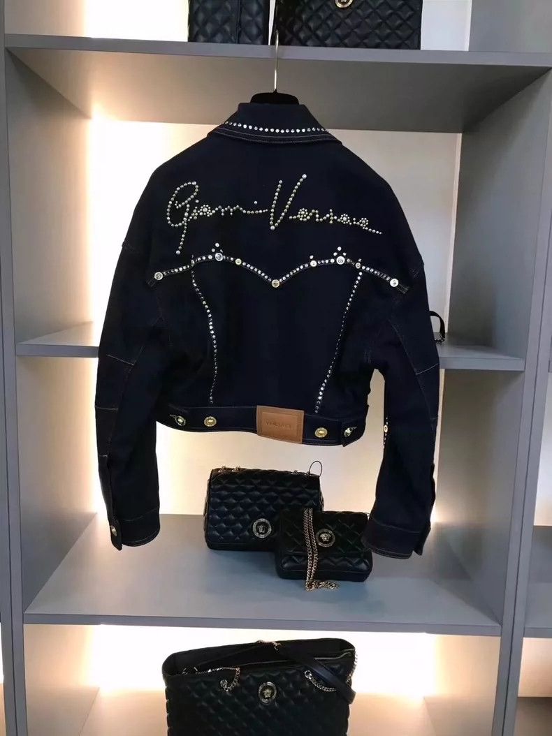 Versace Versace Medusa willow studded denim jacket Size XS / US 0-2 / IT 36-38 - 2 Thumbnail