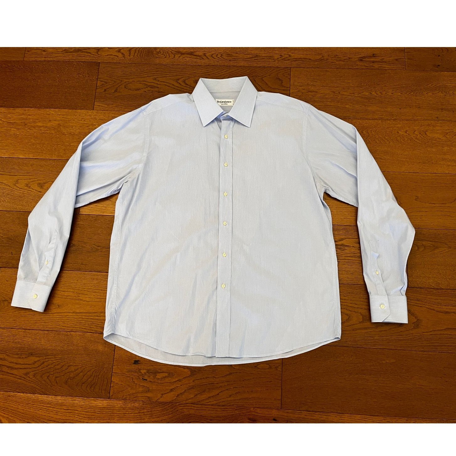 Yves Saint Laurent Yves Saint Laurent Pour Homme Shirt 18/45 Light Blue Size US XXL / EU 58 / 5 - 3 Thumbnail