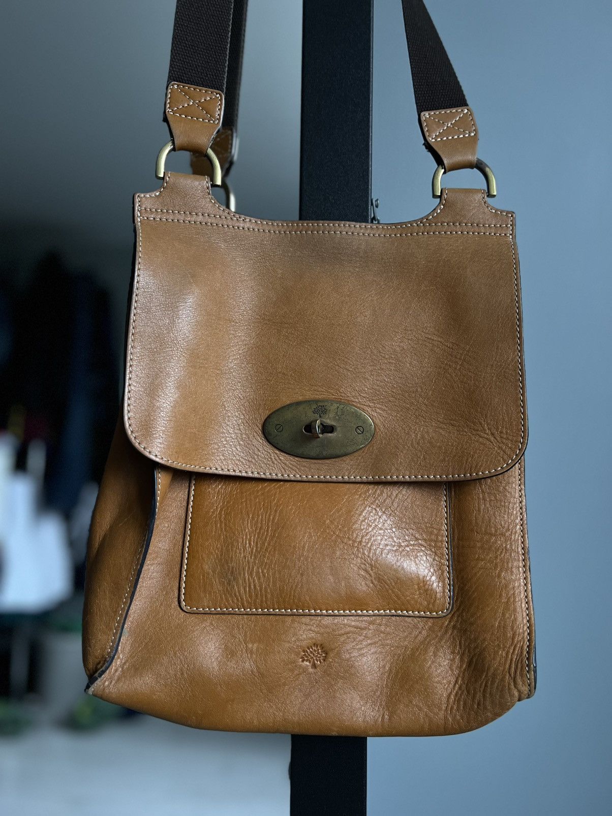 Mulberry Mulberry Genuine Antony Oak Tan Leather Cross Body Handbag Size ONE SIZE - 3 Thumbnail