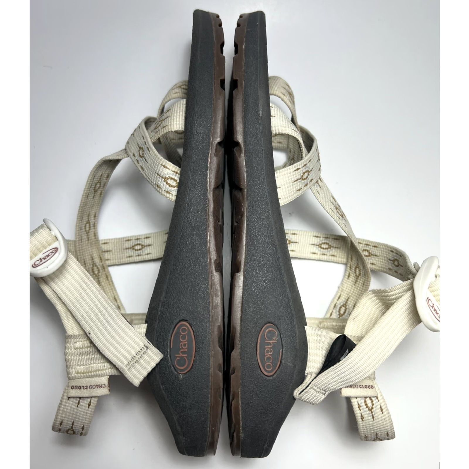 Chaco Chaco Z/Cloud 2 Oculi Sandals Women's Beige Sandals Sz 11 Ankle Strap Rubber Outsole Geometric Buckle Violet? Size US 9 / IT 39 - 3 Thumbnail