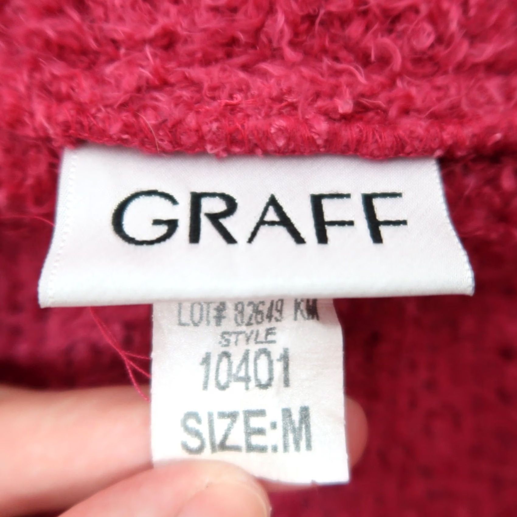GRAFF VINTAGE 80s Graff hot pink fuzzy eyelash knit cardigan sweater M Women Size M Long Sleeve Casual Size M / US 6-8 / IT 42-44 - 5 Thumbnail