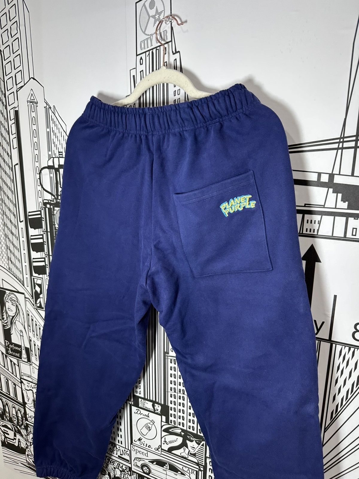Other Planet Purple Stacked Logo Sweatpants Medium Blue Size US 32 / EU 48 - 5 Thumbnail