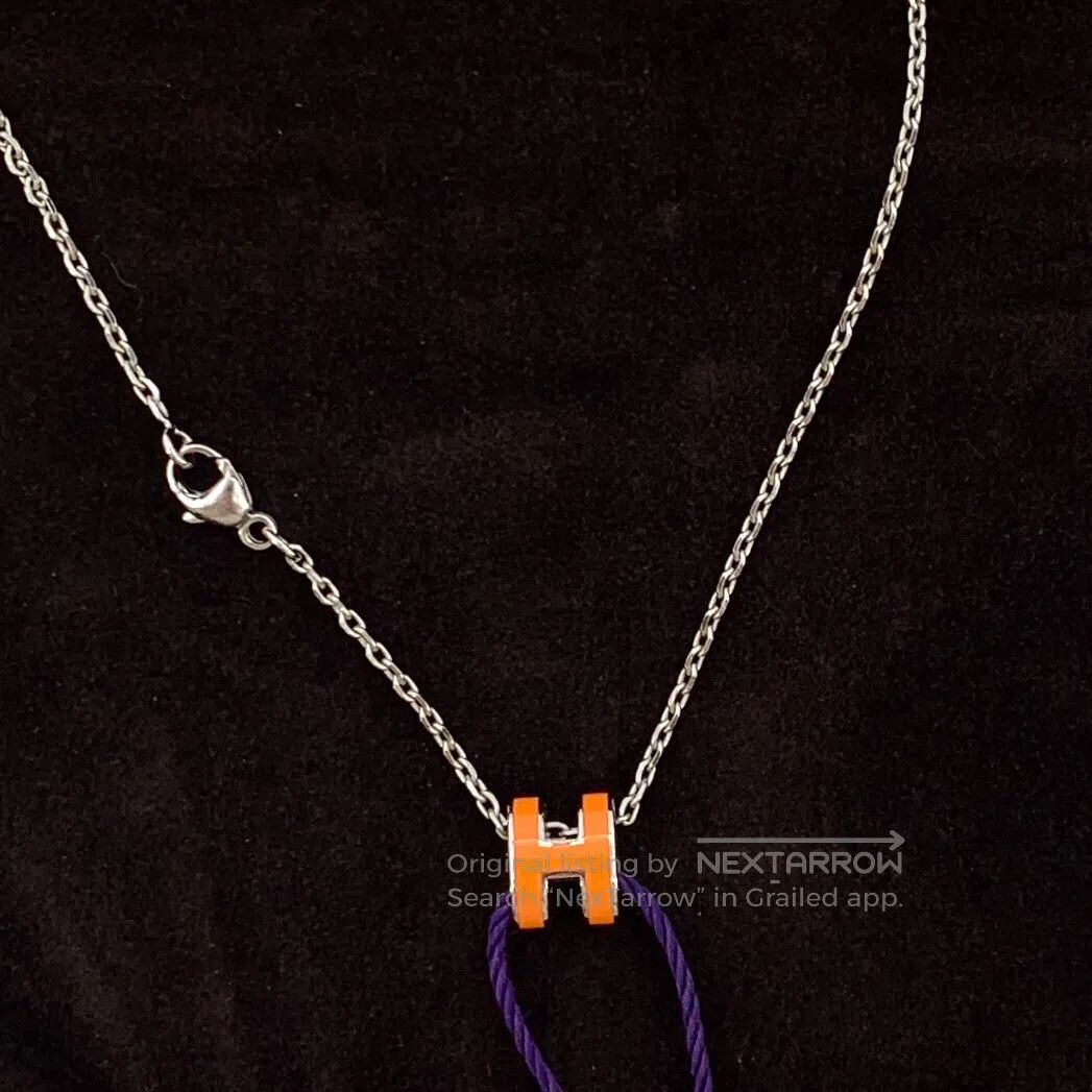 Hermes Hermes Silver H Letter Pendant Necklace| Size ONE SIZE - 7 Thumbnail