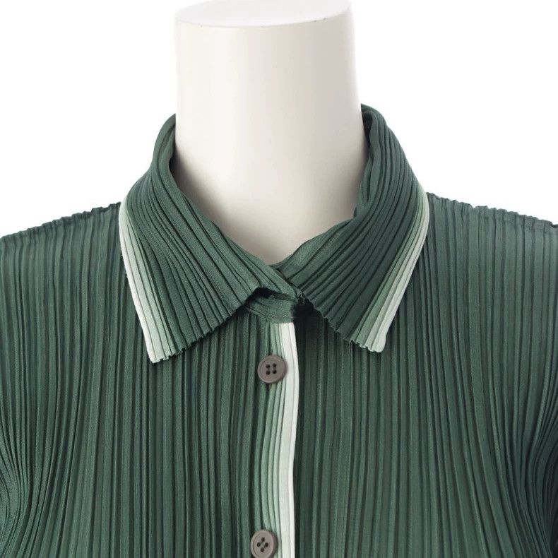 Issey Miyake Issey Miyake Green pleated dress Size XL / US 12-14 / IT 48-50 - 4 Thumbnail