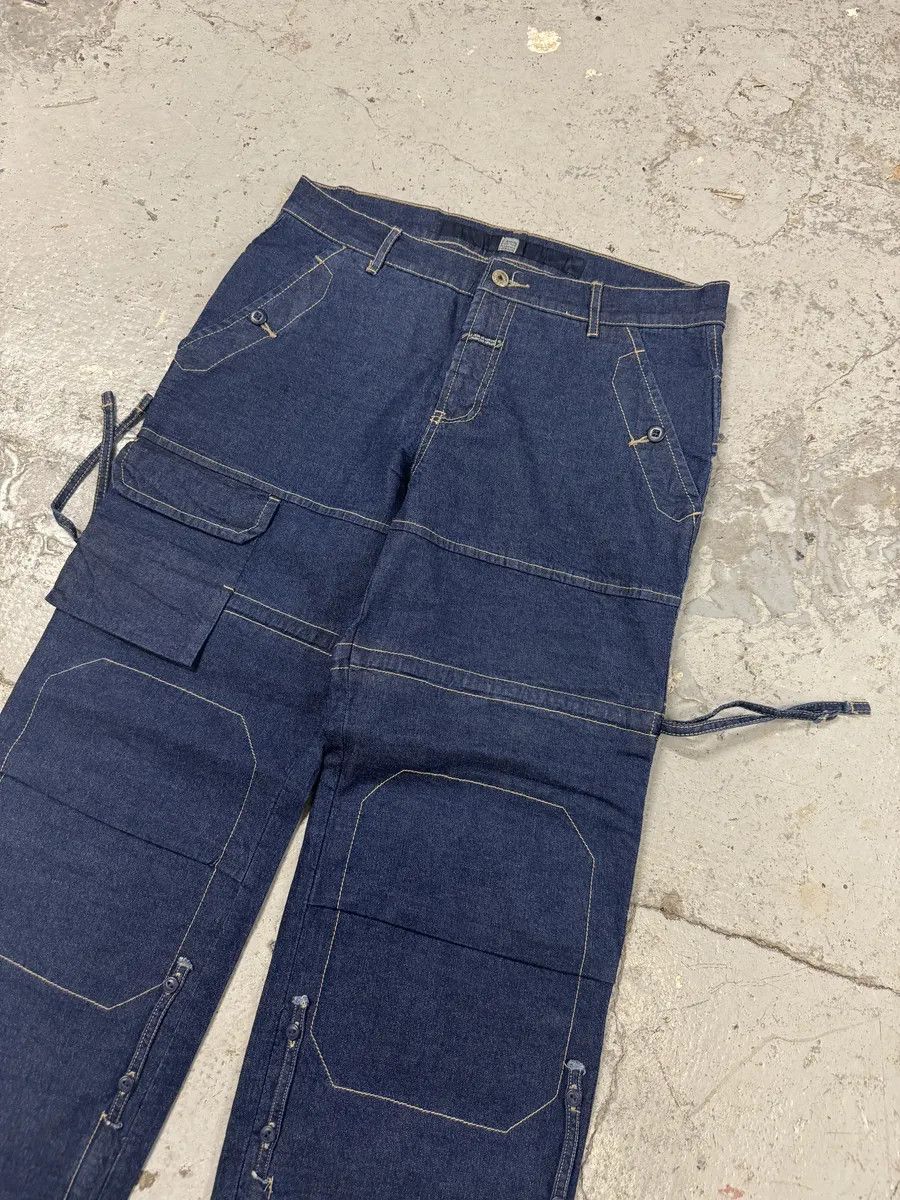 Marithe + Francois Girbaud 2000s Marithé + François Girbaud Blue Carpenter Denim Cargo Jeans Size US 32 / EU 48 - 10 Thumbnail