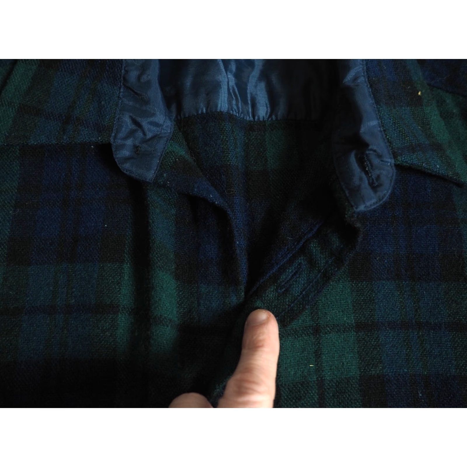 Sears VINTAGE Sears Roebucks Blackwatch Plaid Wool Blend Pocket Button Shirt Mens L Size US L / EU 52-54 / 3 - 7 Thumbnail