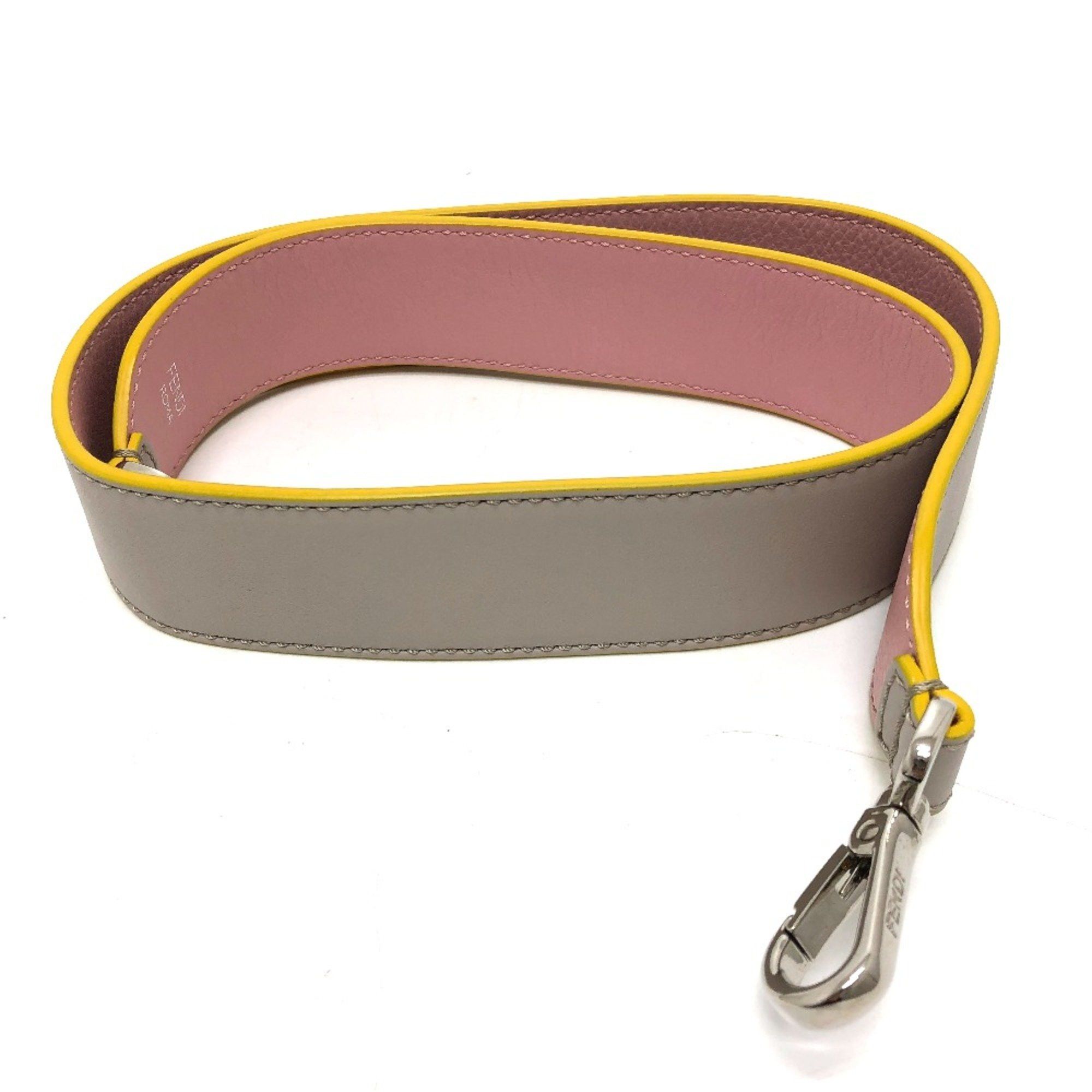 Fendi Fendi Strap only logo Shoulder strap Gray /pink SilverHardware Size ONE SIZE - 1 Thumbnail