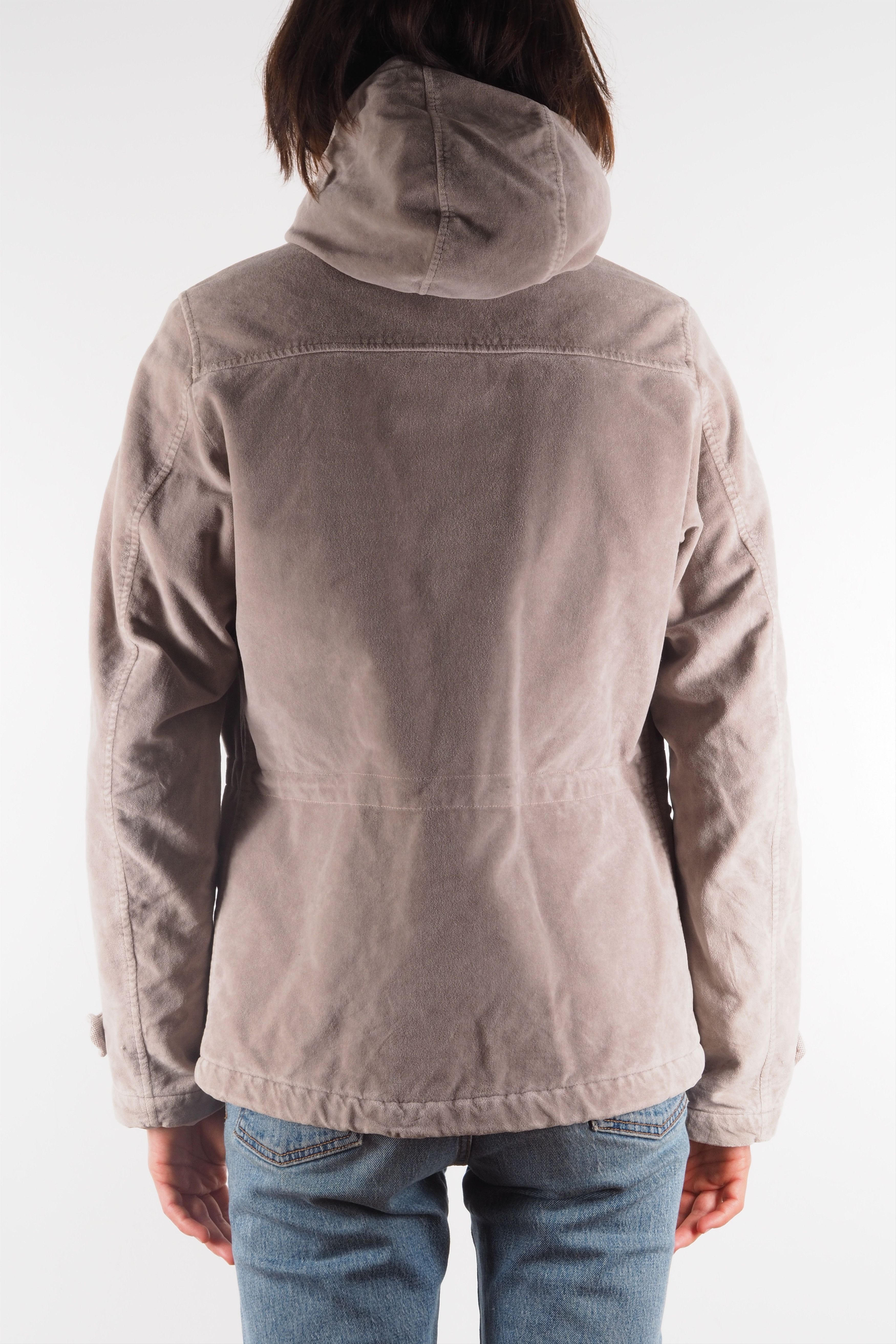 Massimo Alba Massimo Alba Gray Velvet Hooded Pockets Jacket Size S / US 4 / IT 40 - 3 Thumbnail