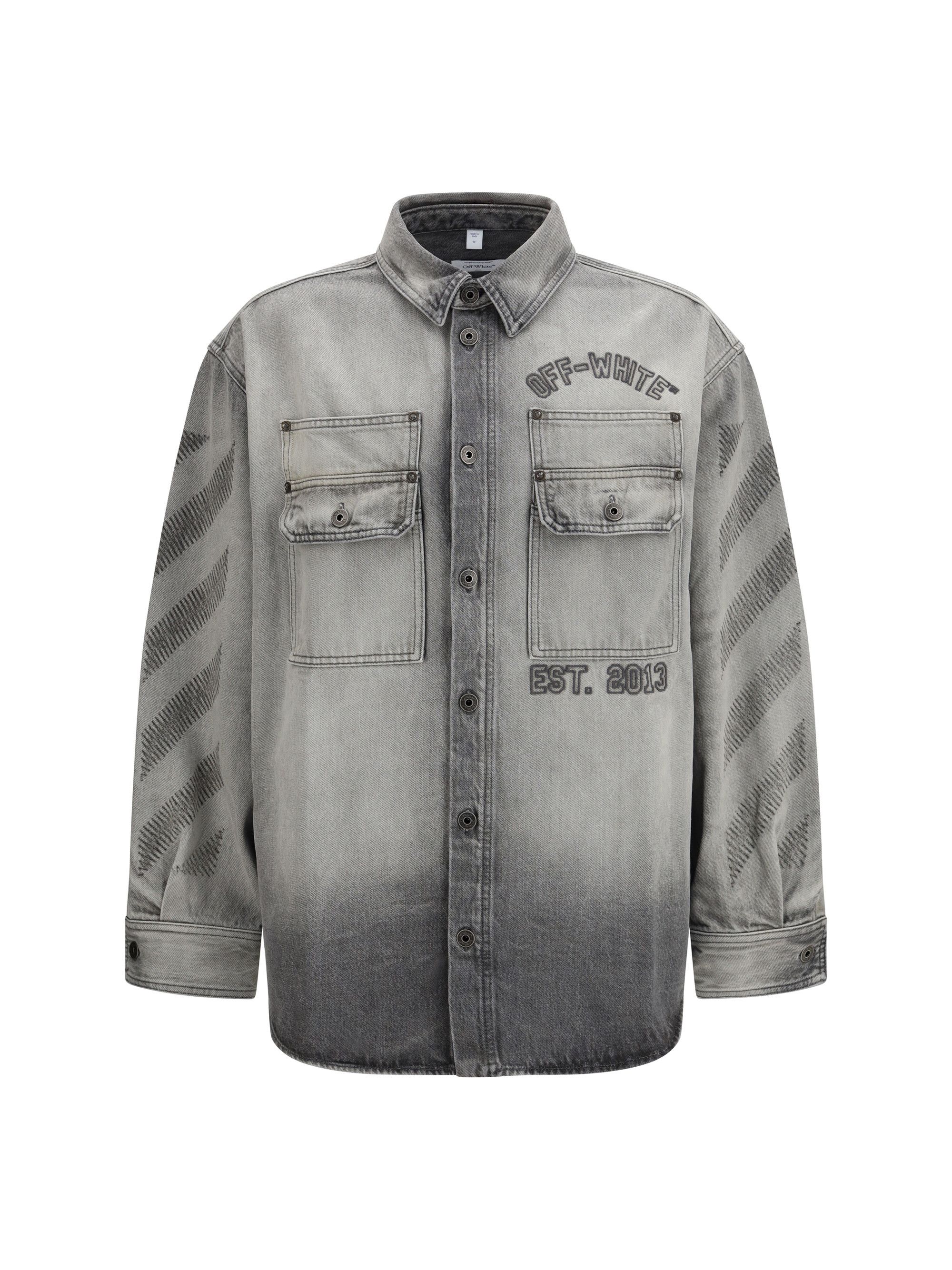 Off-White Diag Military Overshirt in denim Size US L / EU 52-54 / 3 - 1 Thumbnail