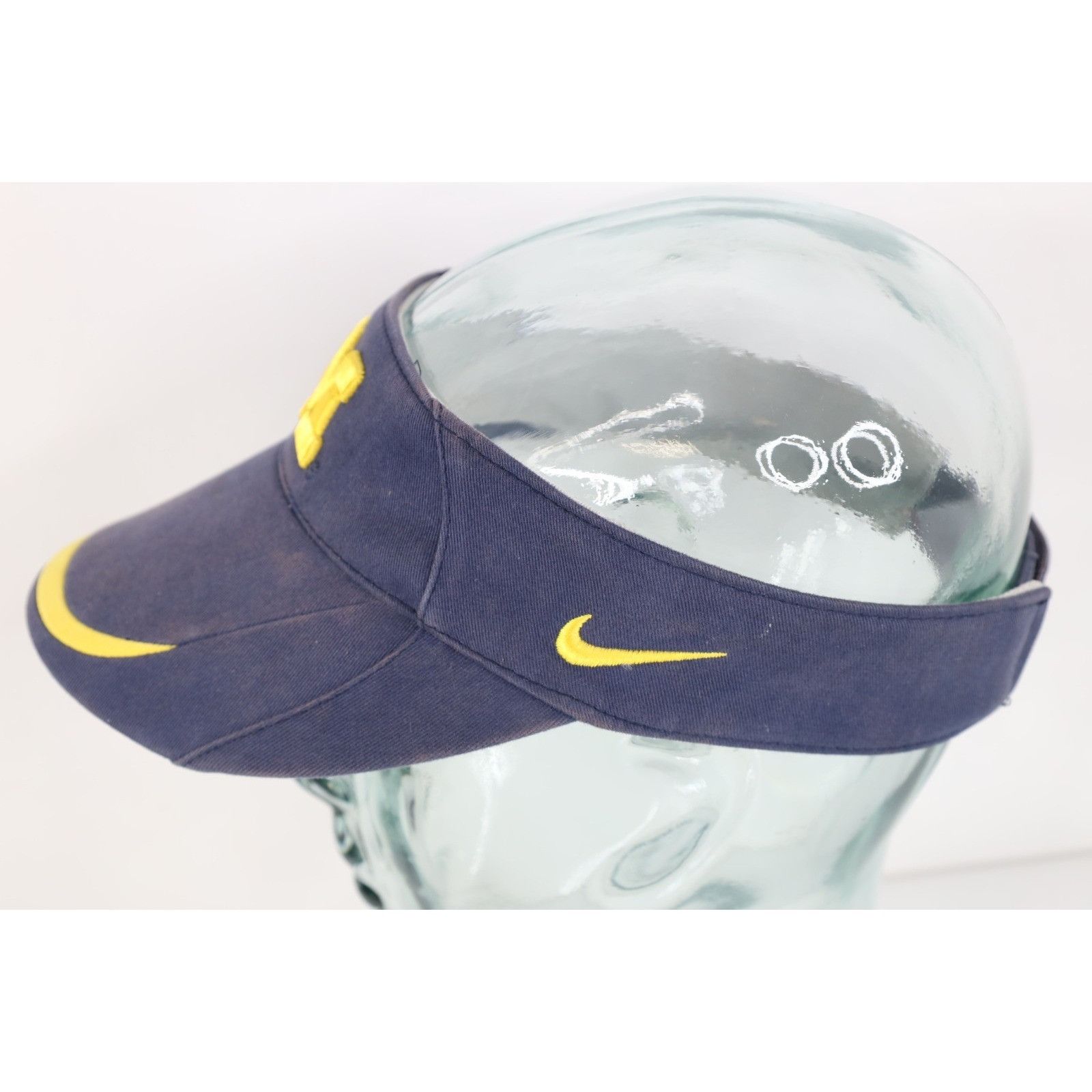 Nike Vintage Nike Mini Swoosh University of Michigan Visor Hat Size ONE SIZE - 3 Thumbnail