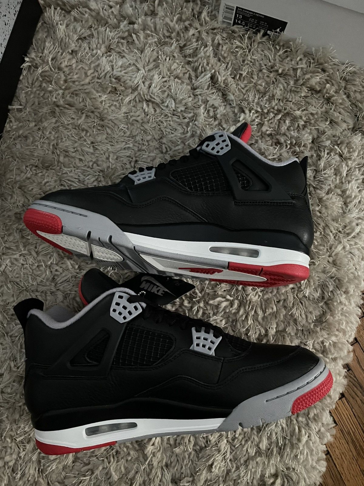 Jordan Brand Jordan 4 Bred Reimagined Size US 10 / EU 43 - 3 Thumbnail