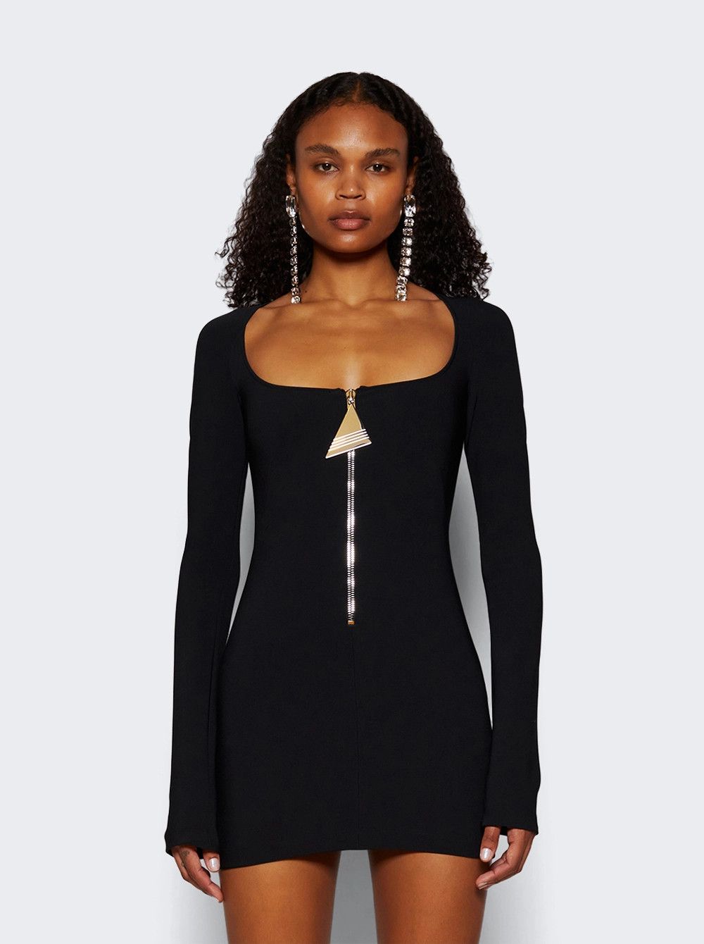 The Attico o1mle0526 Mini Dress in Black Size M / US 6-8 / IT 42-44 - 3 Thumbnail