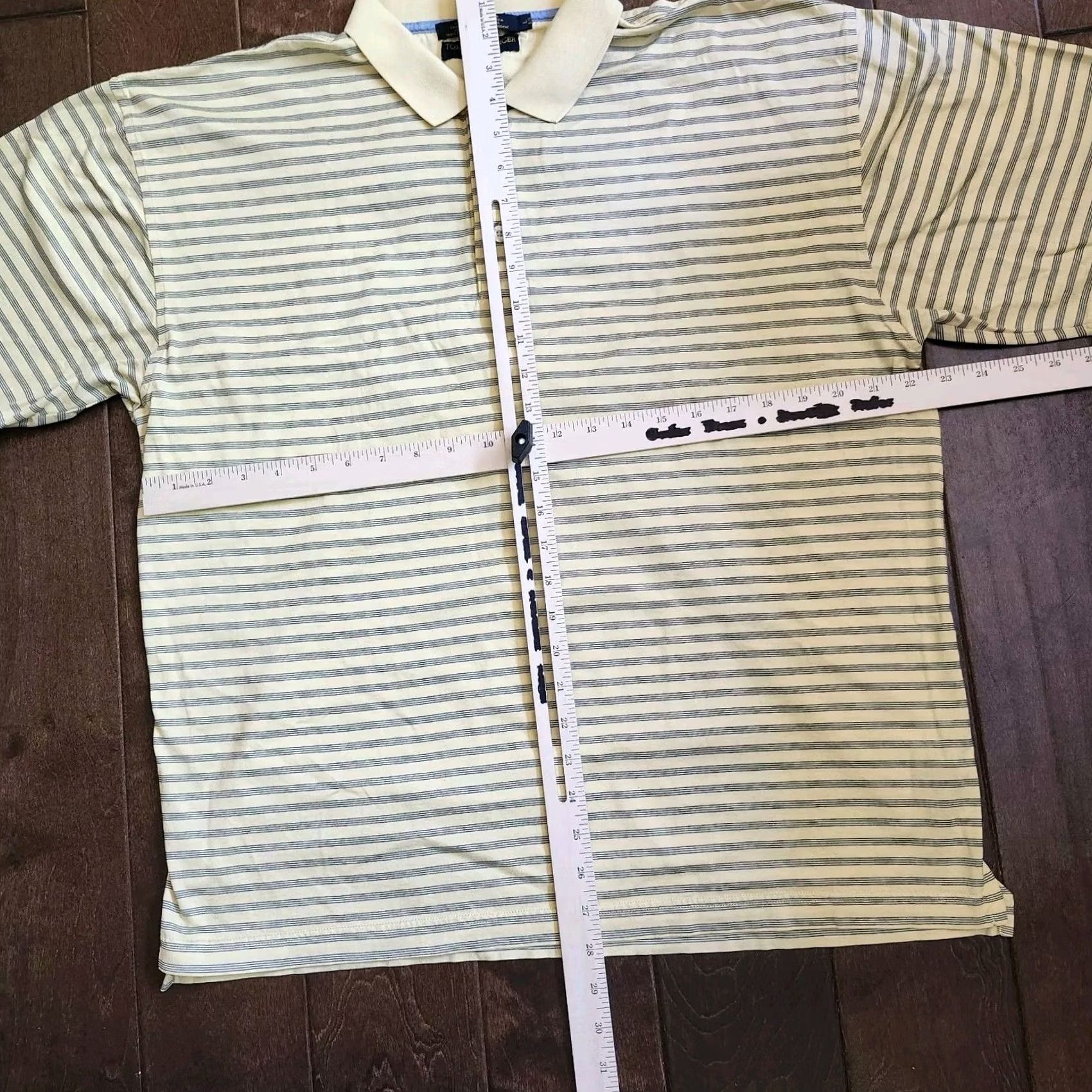 Tommy Hilfiger Tommy Hilfiger Golf Men's Black Yellow Striped Polo Shirt - Size L Size US L / EU 52-54 / 3 - 6 Thumbnail