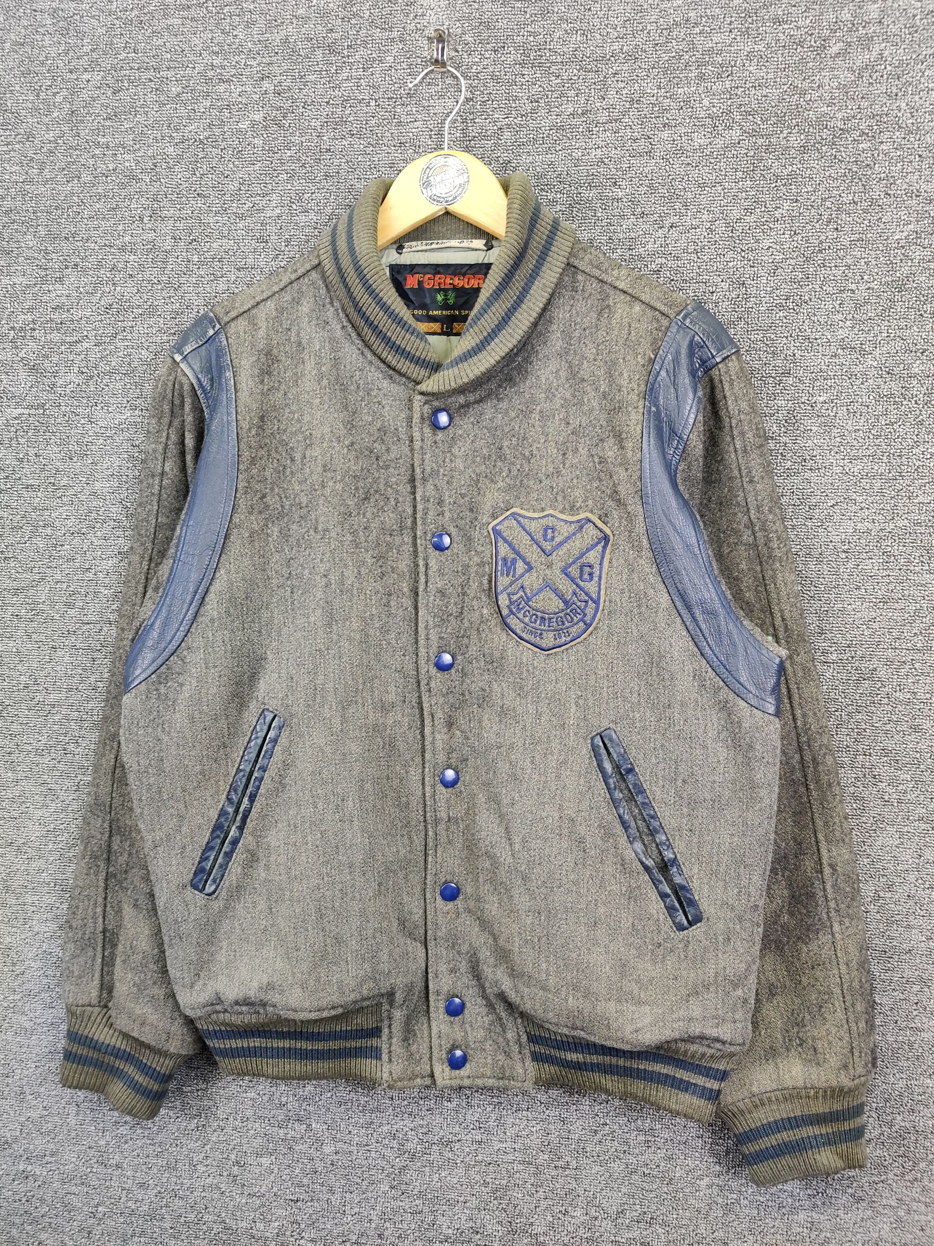 McGregor Vintage 80's McGregor Wool Varsity Leather Jacket Size US L / EU 52-54 / 3 - 2 Thumbnail