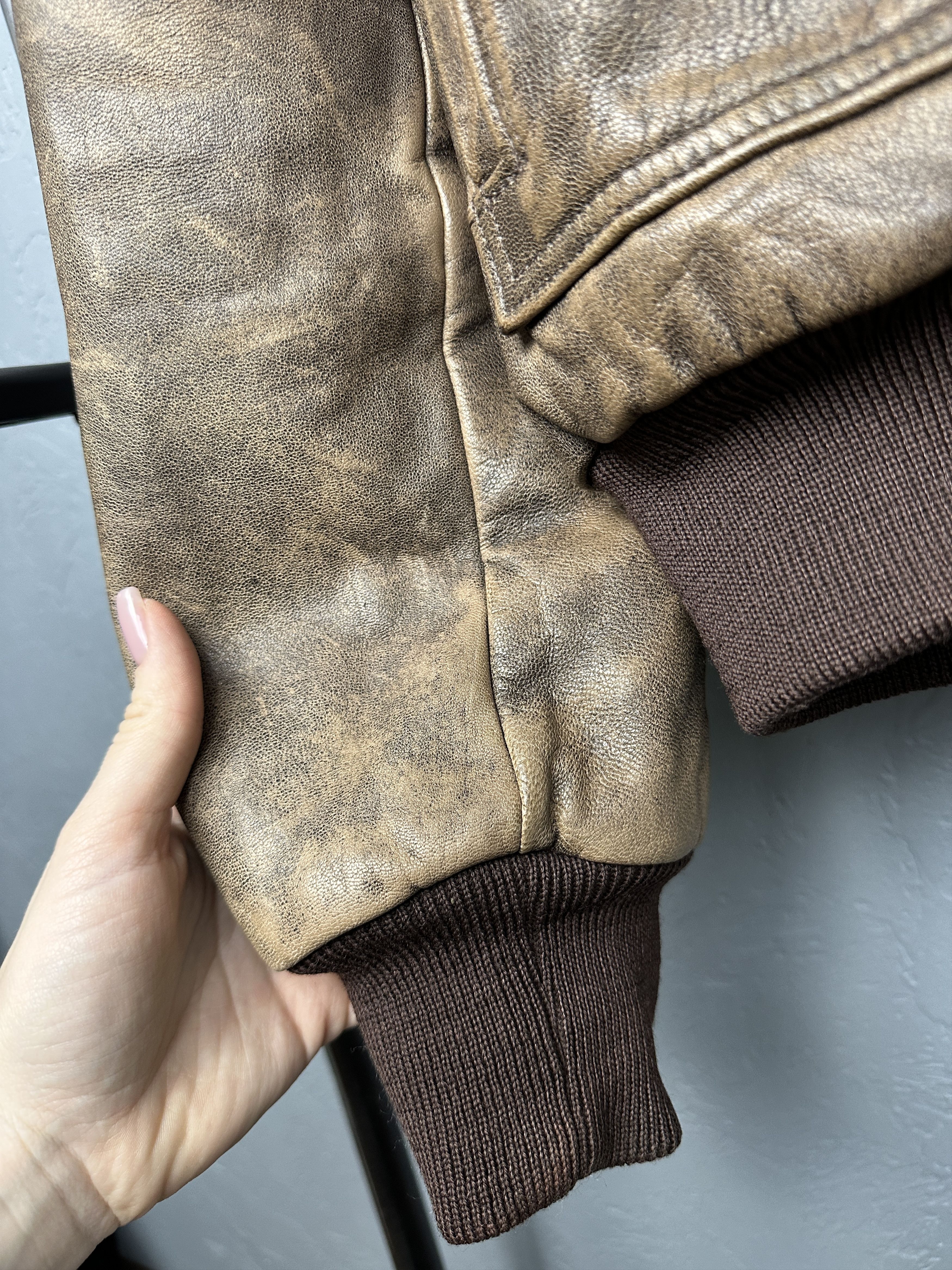 L.L. Bean L.L. Bean 90s Vintage Mens Goatskin Leather Flying Jacket Size US XL / EU 56 / 4 - 7 Thumbnail