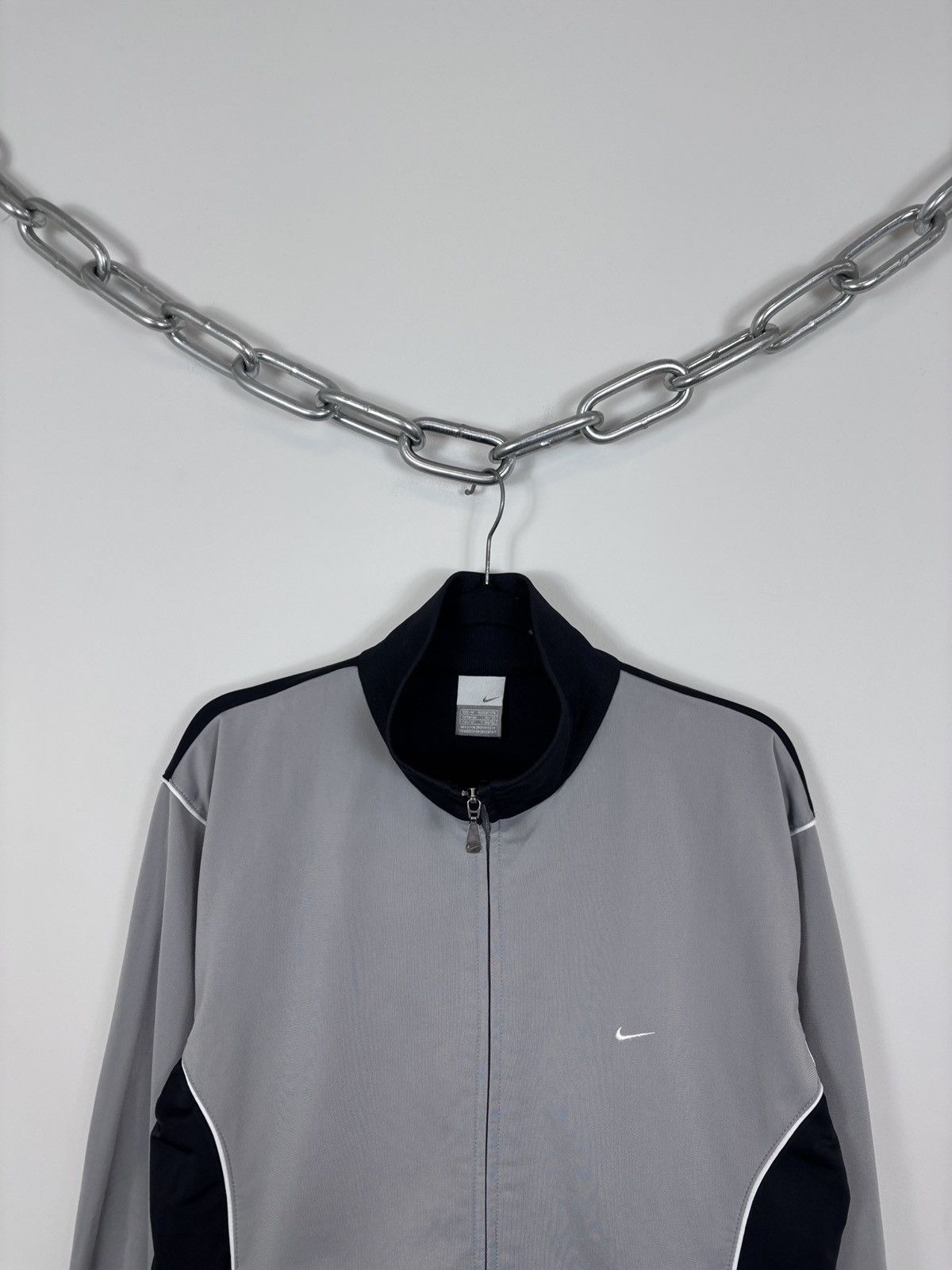 Nike Vintage Nike Y2K Swoosh Gray Retro Full Zip Track Top Jacket Size US M / EU 48-50 / 2 - 3 Thumbnail