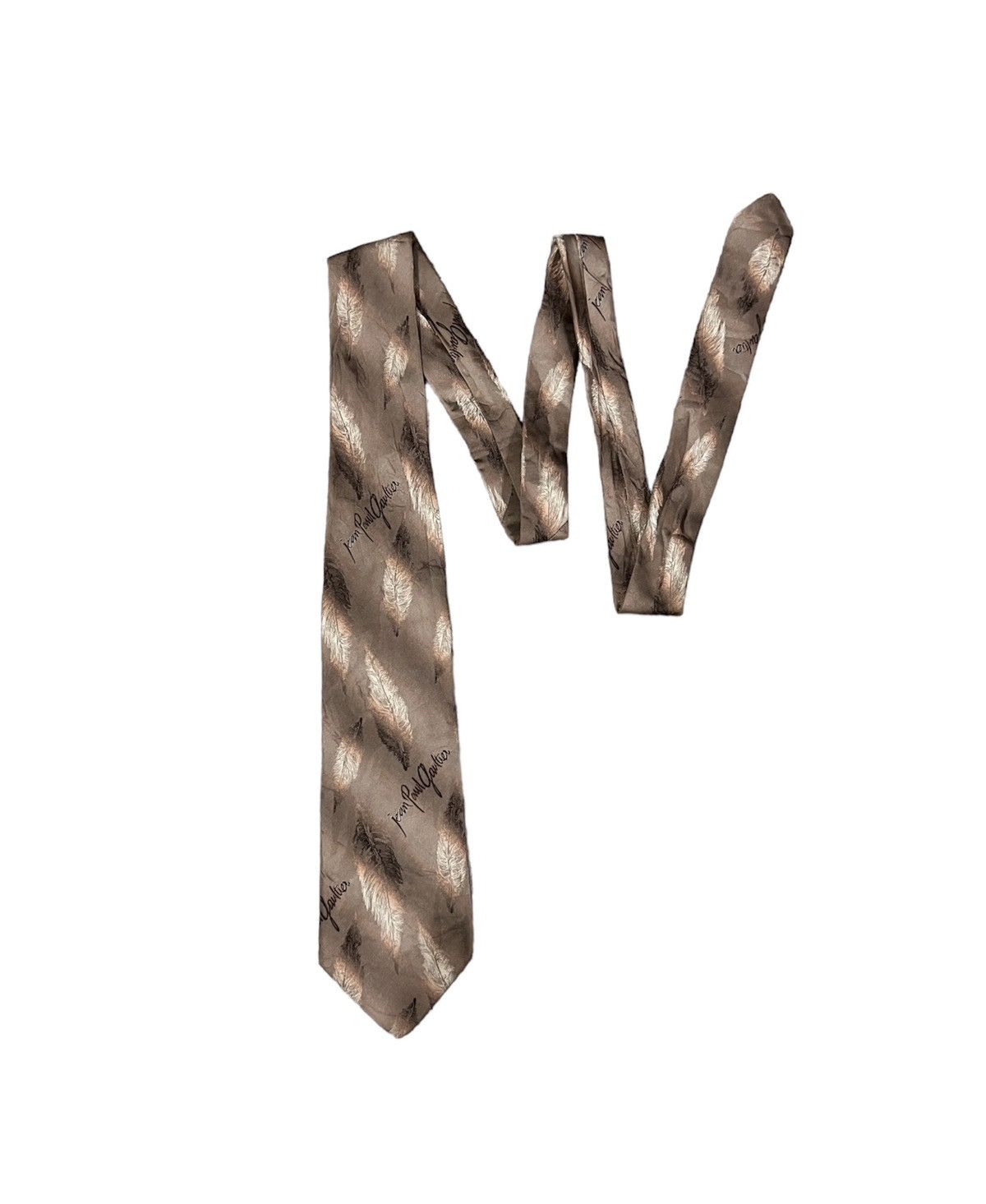 Jean Paul Gaultier Jean Paul Gaultier Spell Out Silk Tie Size ONE SIZE - 1 Thumbnail