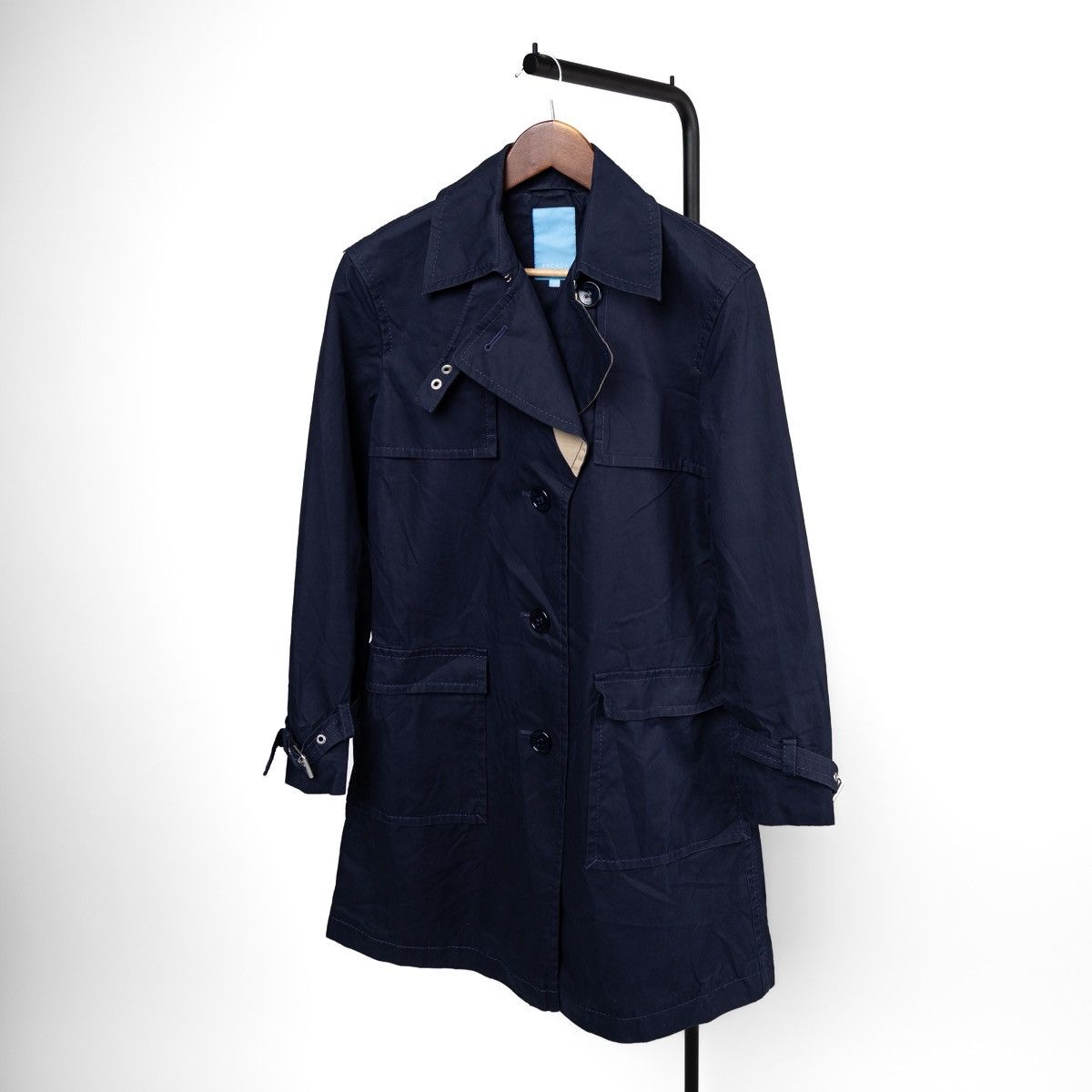 Escada Sport Escada Womens Trench Coat Blue Classic Lightweight Jacket Size M / US 6-8 / IT 42-44 - 1 Thumbnail