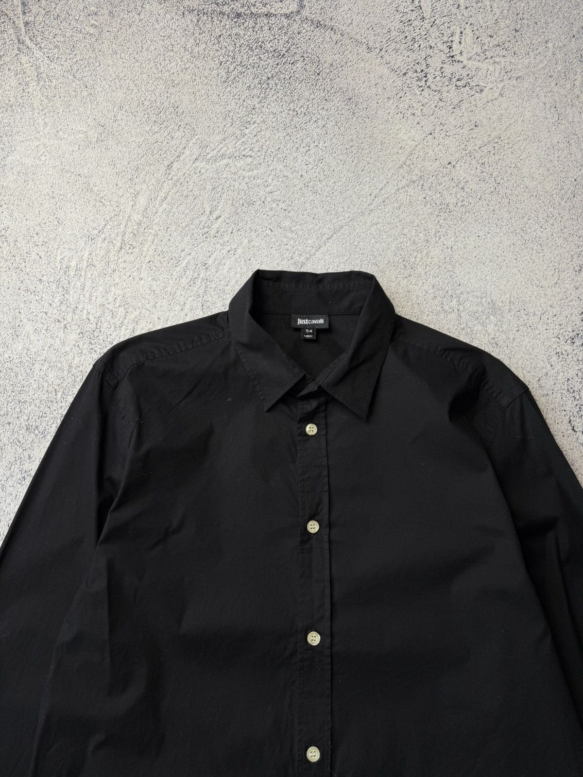 Just Cavalli × Vintage Vintage Just Cavalli Black Shirt Button Up Awant Garde Size US L / EU 52-54 / 3 - 8 Thumbnail
