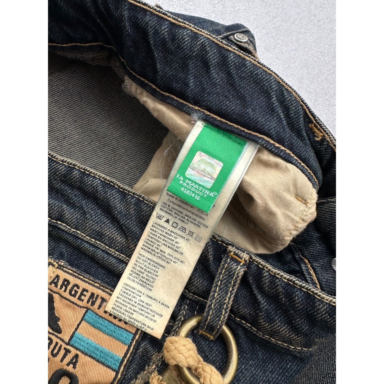 La Martina VTG La Martina Argentina Selvedge Dirty Denim Jeans Size US 33 - 13 Thumbnail
