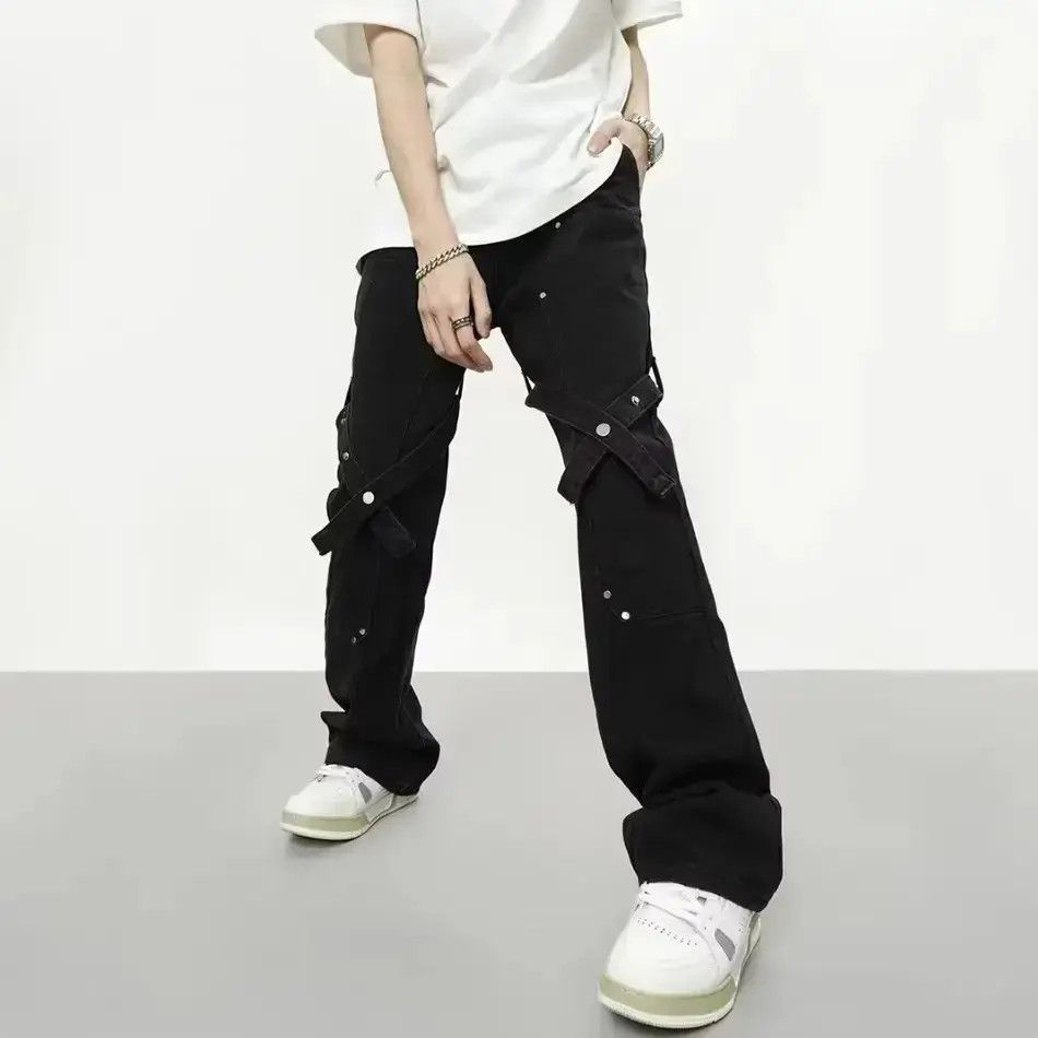 Japanese Brand Hip hop black micro flared jeans Size US 32 / EU 48 - 1 Thumbnail