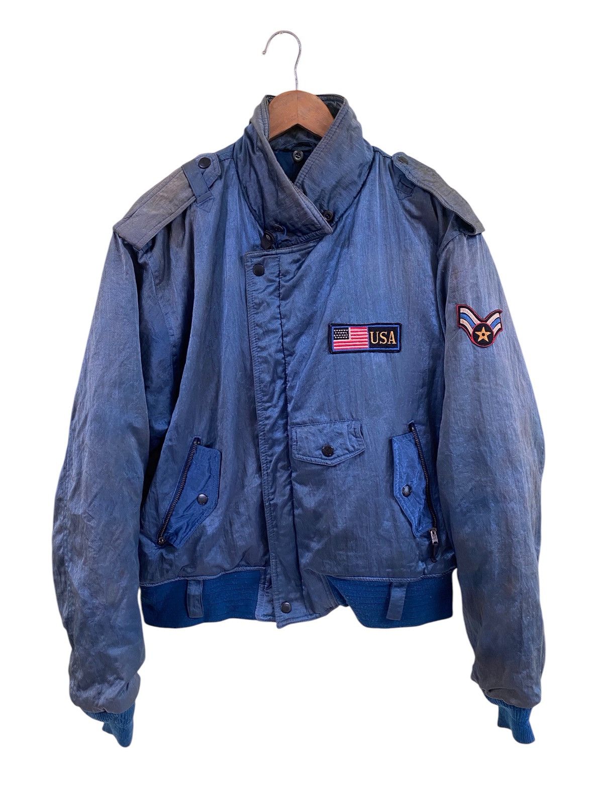 Vintage 💥60s USAF MA 1 FLIGHT RIOT BOMBER SUNFADED JACKET Size US M / EU 48-50 / 2 - 3 Thumbnail