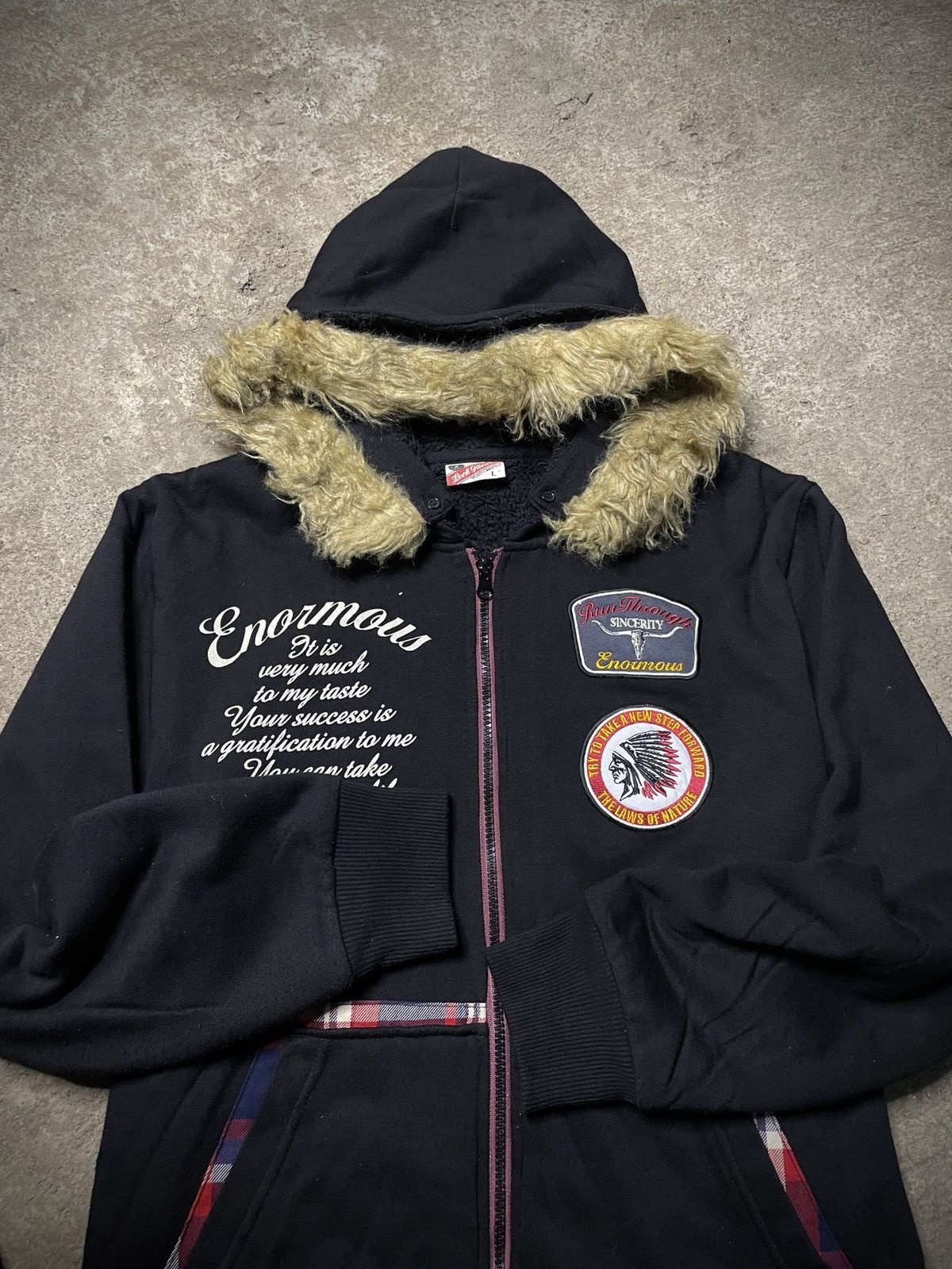 14th Addiction 2000’s Lock Heaven - Poem Fur Hoodie Size US M / EU 48-50 / 2 - 6 Thumbnail