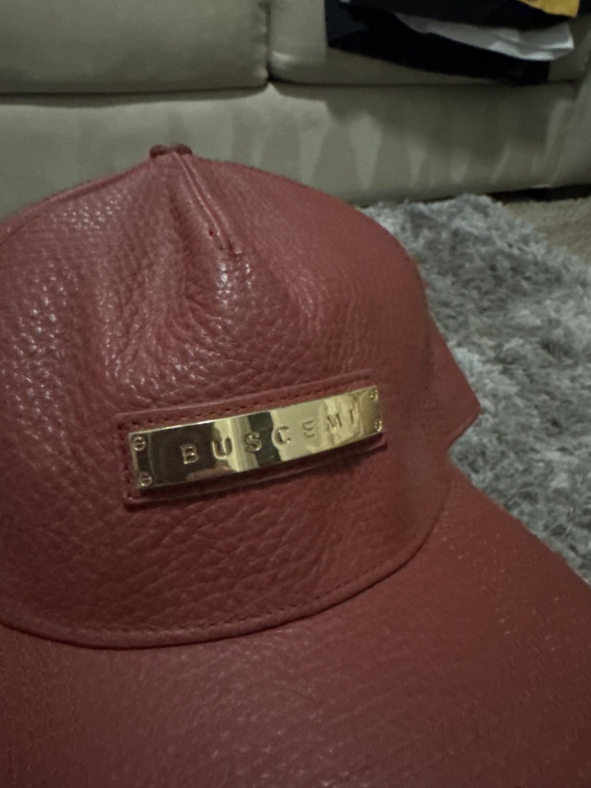 Buscemi Buscemi Postback Cow Leather Hat OS Size ONE SIZE - 7 Thumbnail