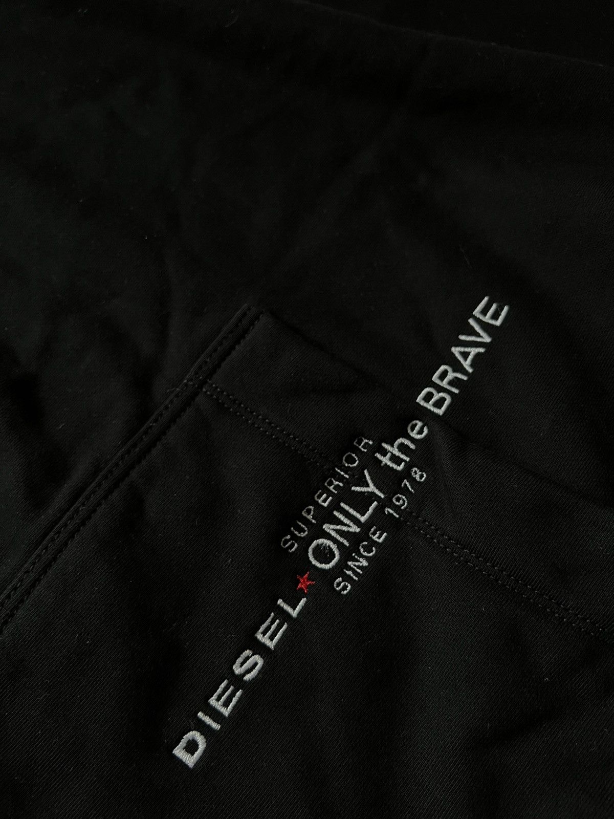 Designer × Diesel ‼️Archival Diesel Knit Logo Pocket “Only The Brave”Sweatshirt Size US XL / EU 56 / 4 - 9 Thumbnail