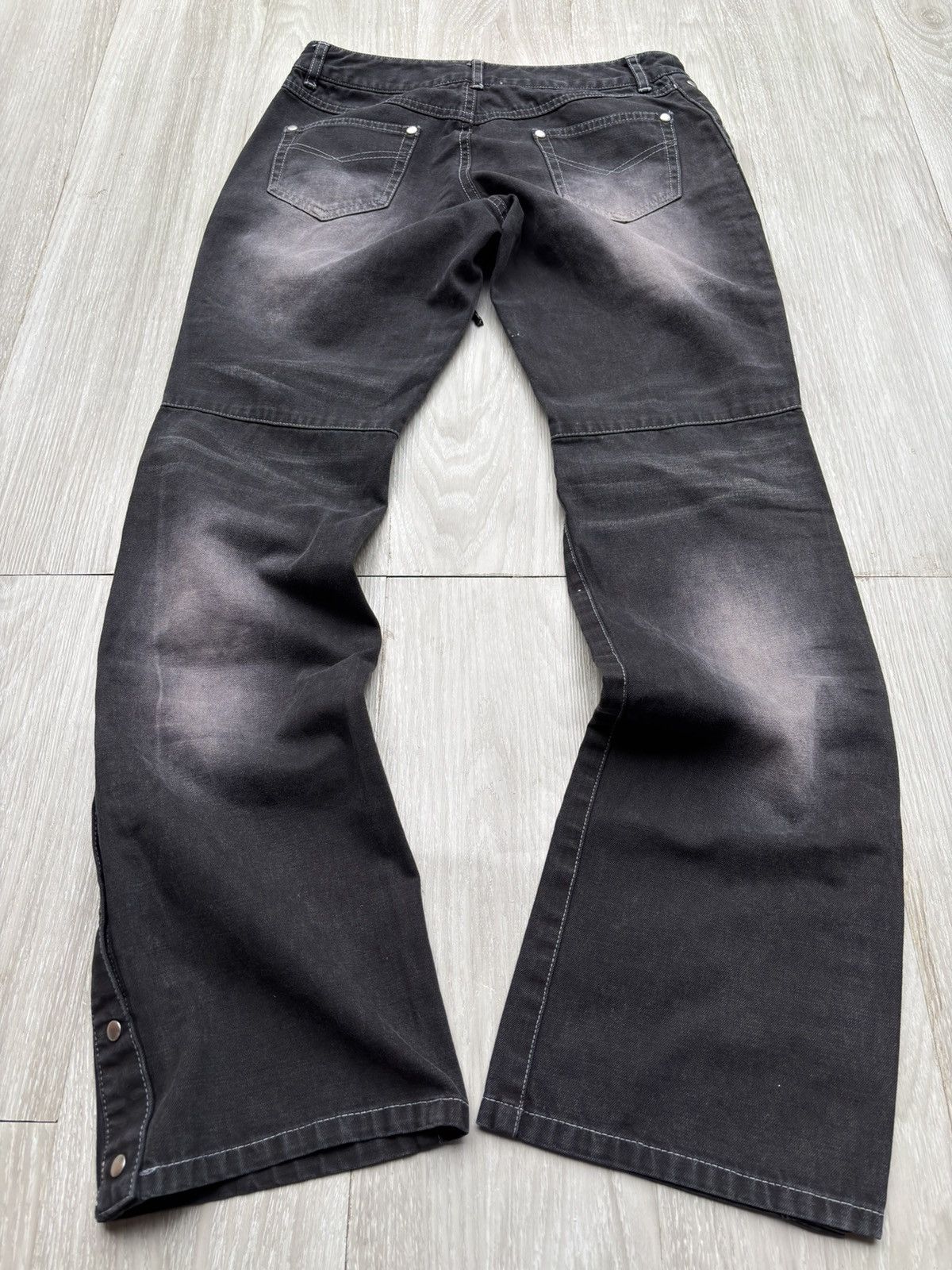 Japanese Brand MICHELKLEIN lace-up flare jeans Size US 30 / EU 46 - 4 Thumbnail