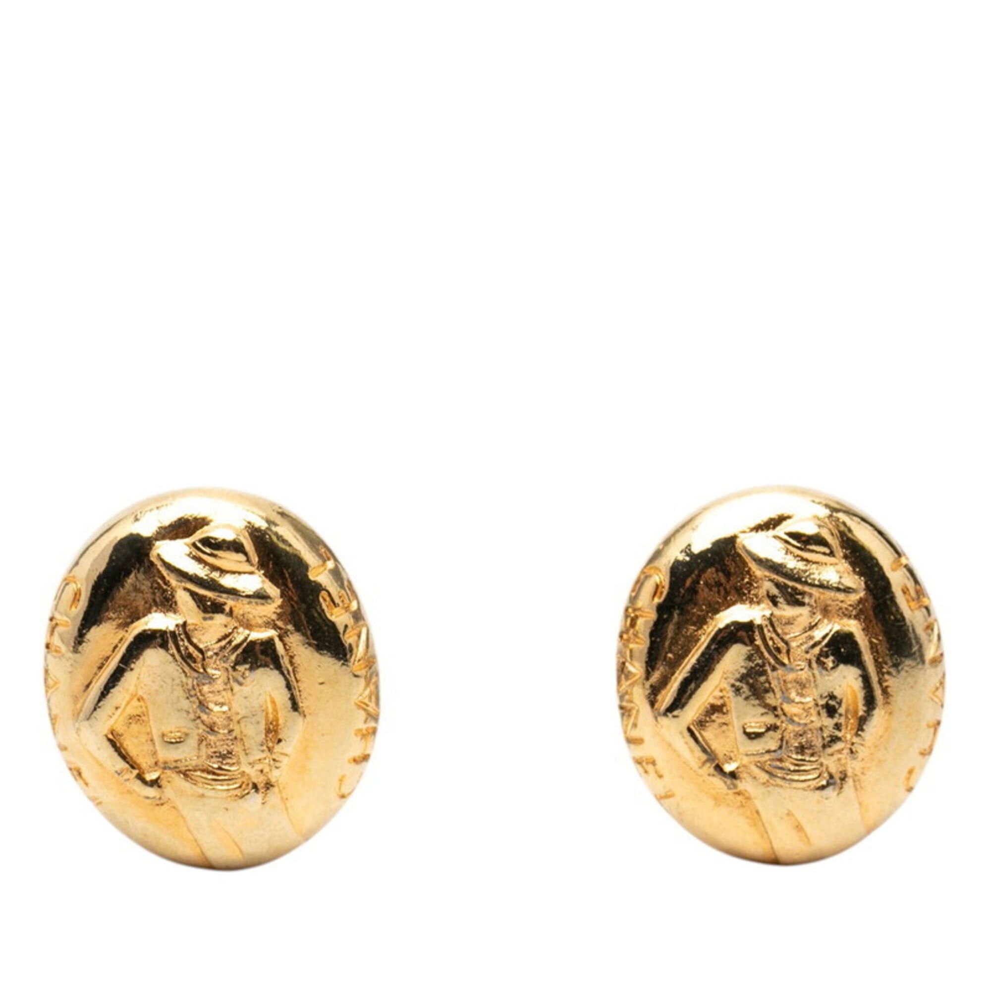 Chanel Chanel Mademoiselle Oval Earrings, Gold Plated, Women's. Size ONE SIZE - 1 Thumbnail