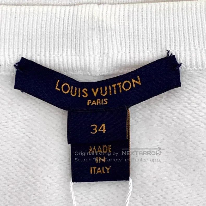 Louis Vuitton Louis Vuitton 22 white logo printed cotton crew neck long Size XXS / US 00 / IT 34 - 7 Thumbnail