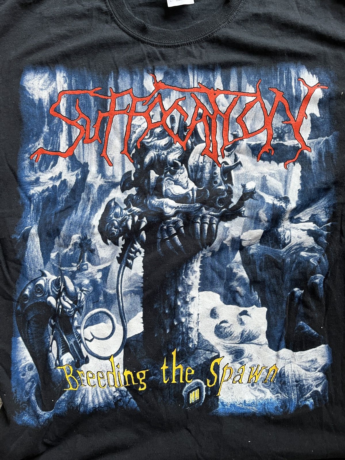 Band Tees × Vintage Suffocation Vintage tee Breeding the spawn 90s t-shirt Size US L / EU 52-54 / 3 - 5 Thumbnail
