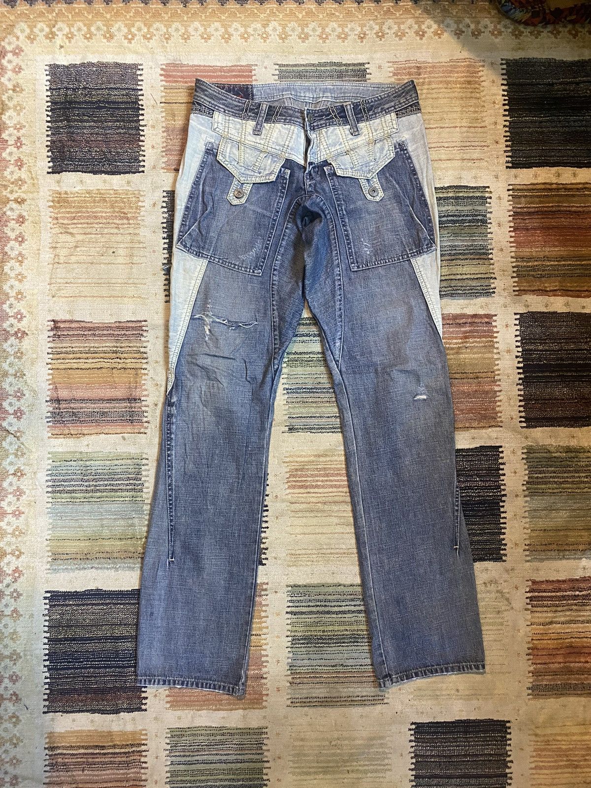 Marithe + Francois Girbaud ❗️ Distressed ❗️ Vintage MARITHE FRANCOIS GIRBAUD Pants Size US 32 / EU 48 - 1 Thumbnail