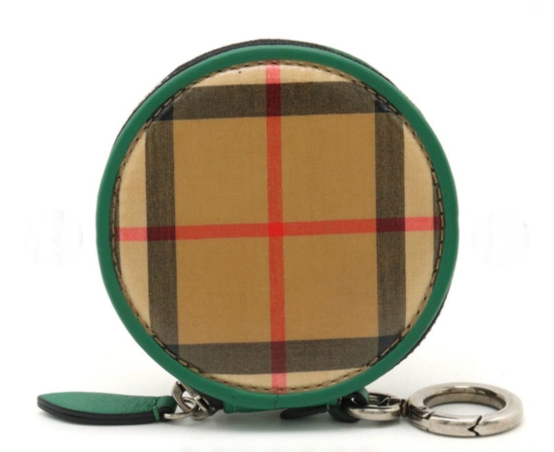 image of Burberry Plaid Coin Wallet Limited Show Piece in Brown Plaid, Men's