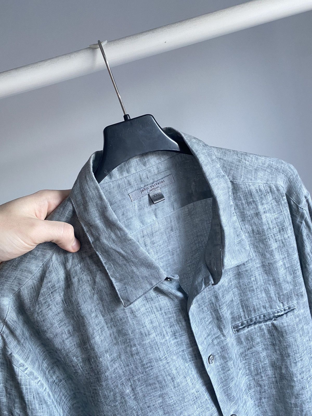 John Varvatos John Varvatos Linen Shirt Size US XXL / EU 58 / 5 - 3 Thumbnail