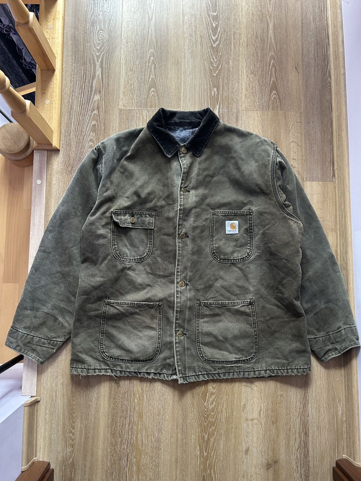 Carhartt Vintage Carhartt Jacket Men 46 C01 BLK Canvas Chore Blanket Size US XXL / EU 58 / 5 - 1 Thumbnail