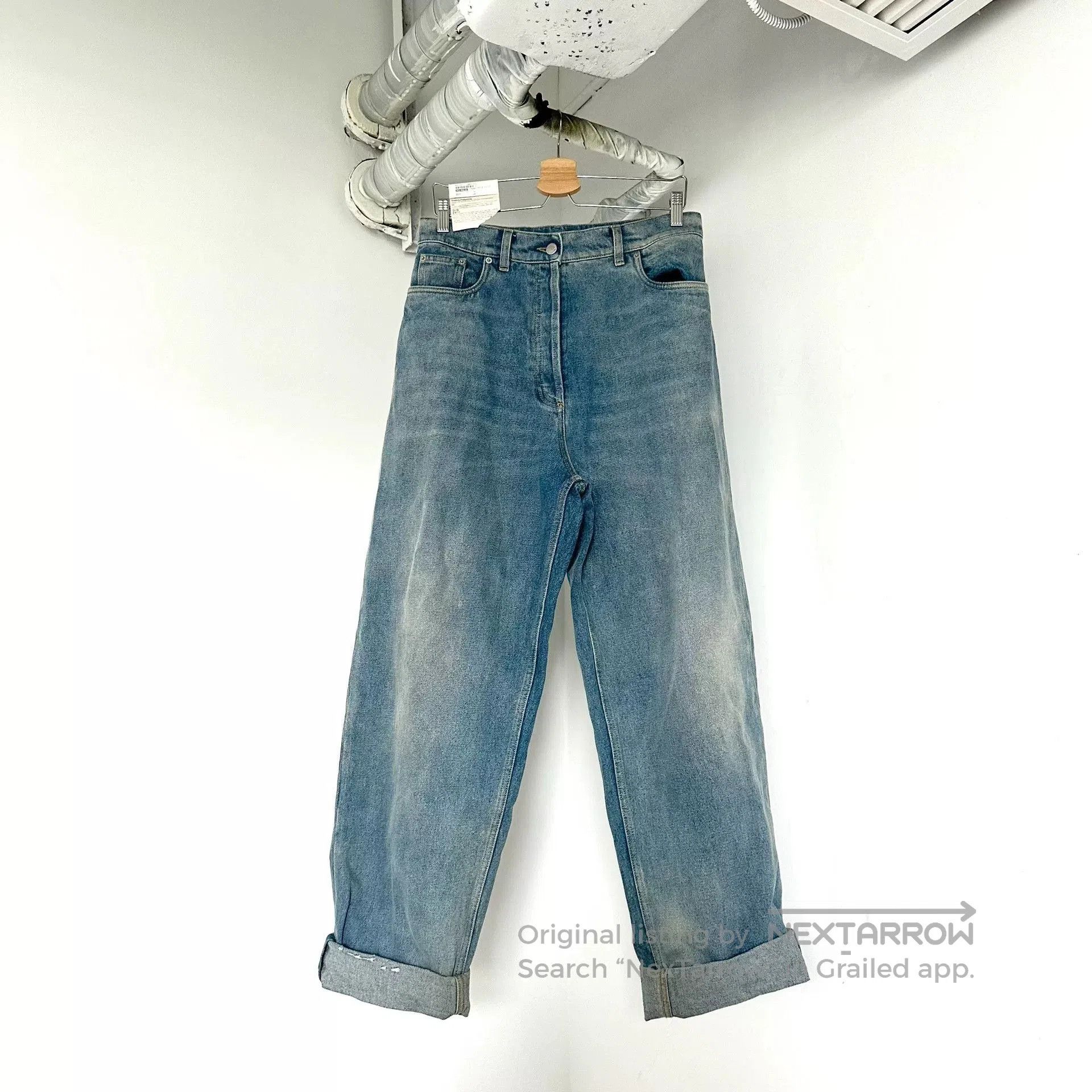 Prada Prada Blue Triangle Logo Washed Jeans. Size US 30 / EU 46 - 1 Thumbnail
