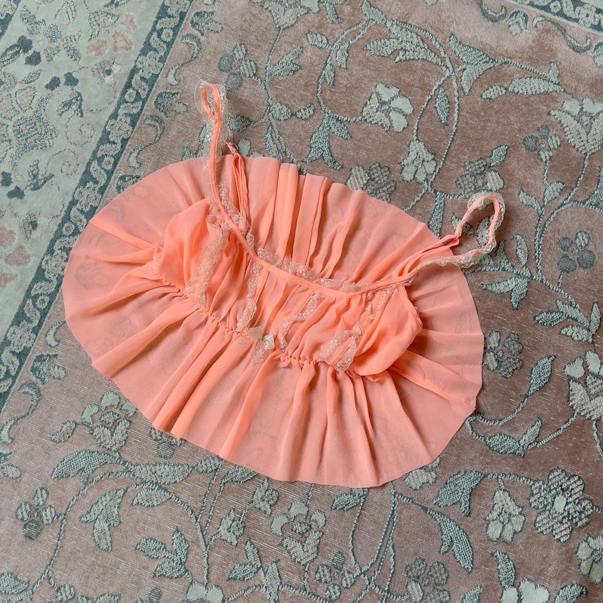 Victoria's Secret VS Hot Orange Chiffon Camisole (S-M) Size M / US 6-8 / IT 42-44 - 2 Thumbnail