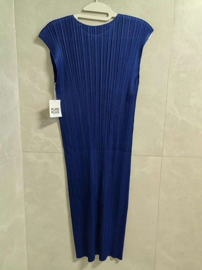 Issey Miyake Issey Miyake size:3 Blue pleated dress Size XS / US 0-2 / IT 36-38 - 4 Thumbnail